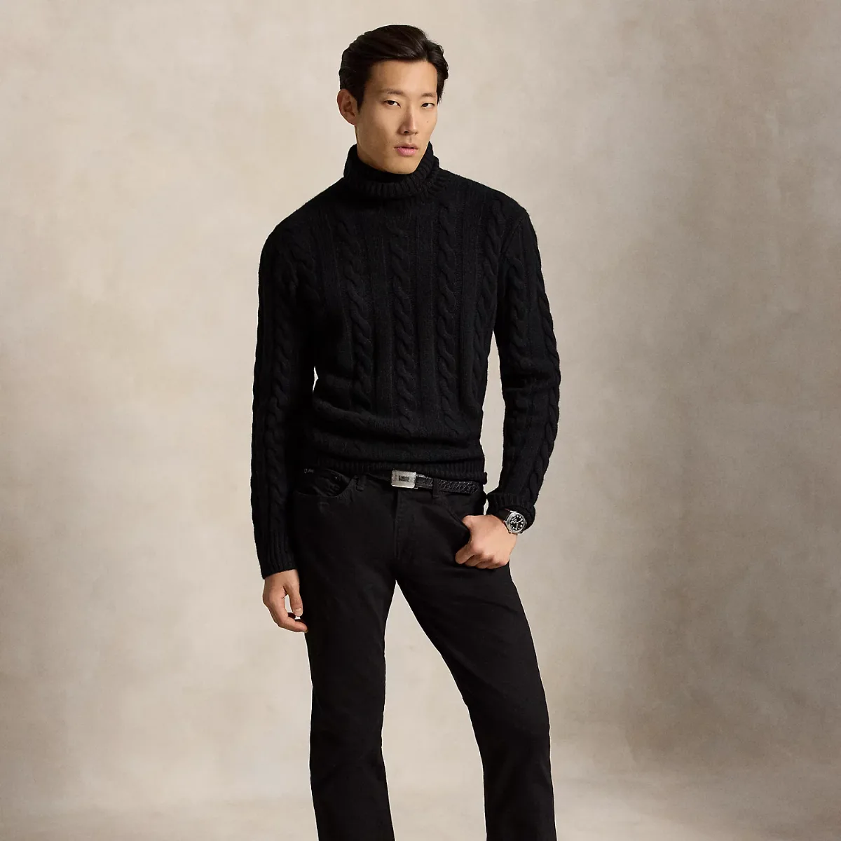 Cable-Knit Wool-Cashmere Sweater by Ralph Lauren