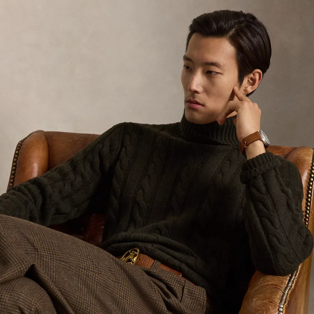 Cable-Knit Wool-Cashmere Sweater by Ralph Lauren