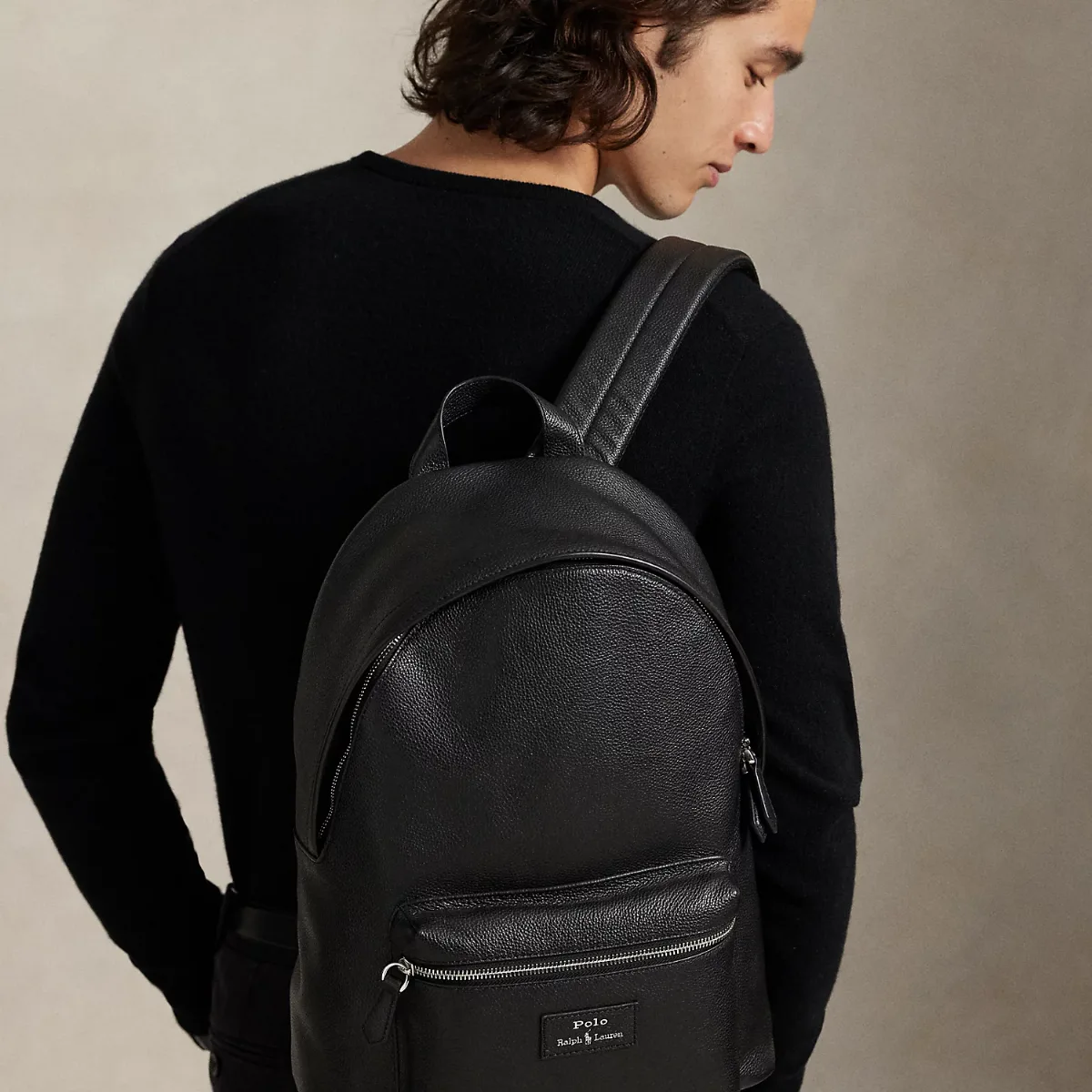 Pebbled Leather Backpack