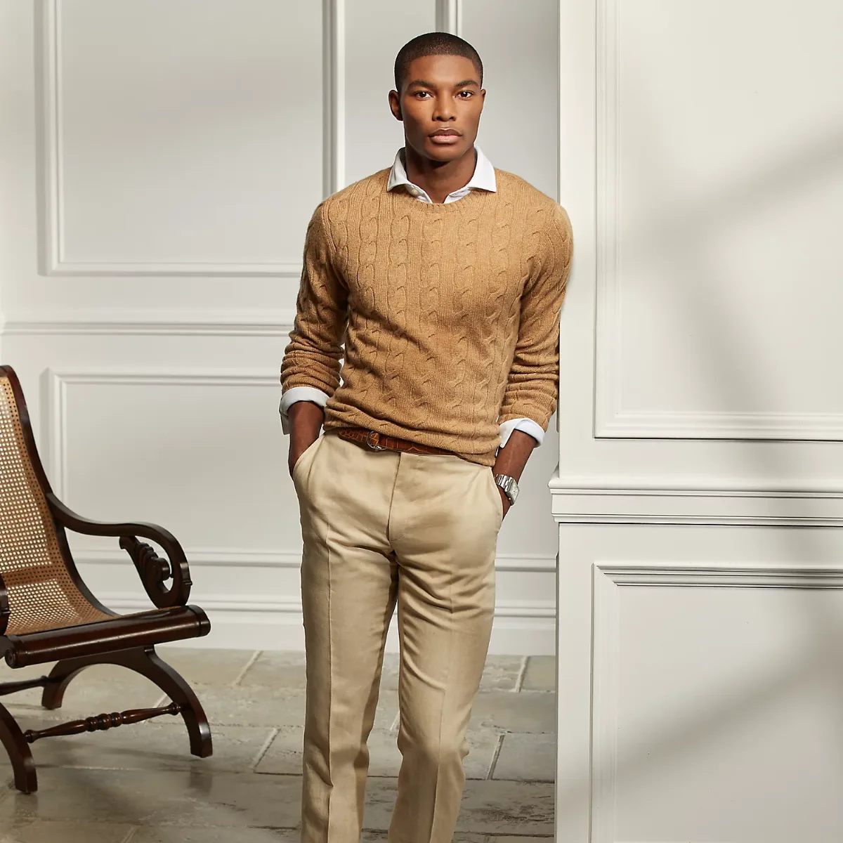 Gregory Hand-Tailored Linen Trouser by Ralph Lauren