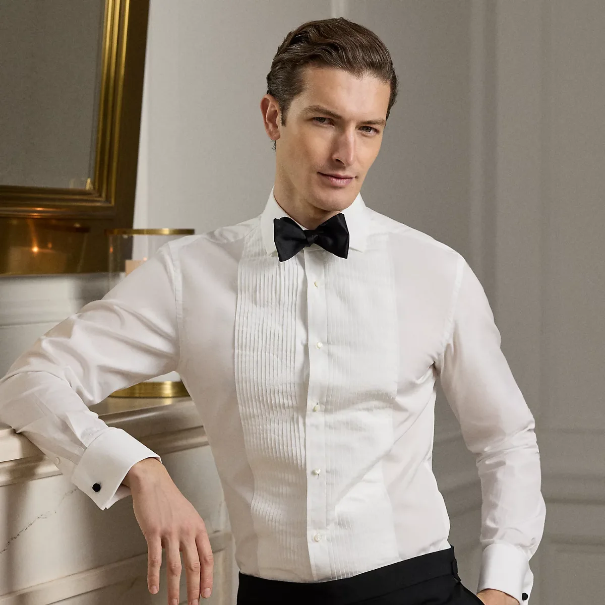 Poplin French Cuff Tuxedo Shirt by Ralph Lauren