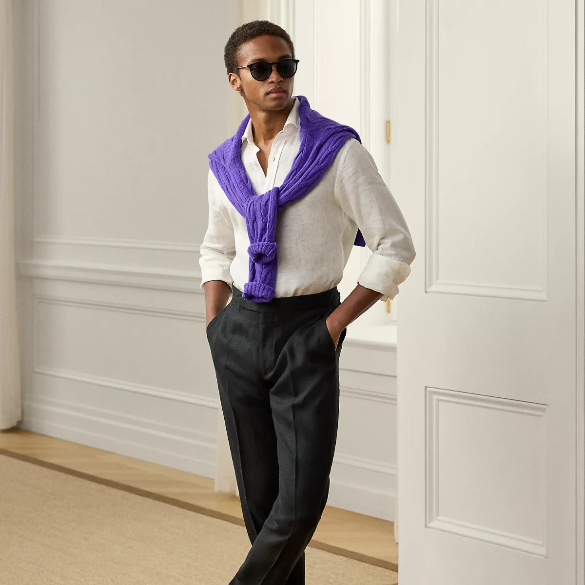 Gregory Hand-Tailored Linen Trouser