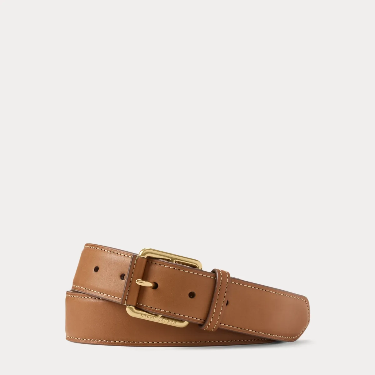 Calfskin Roller-Buckle Belt