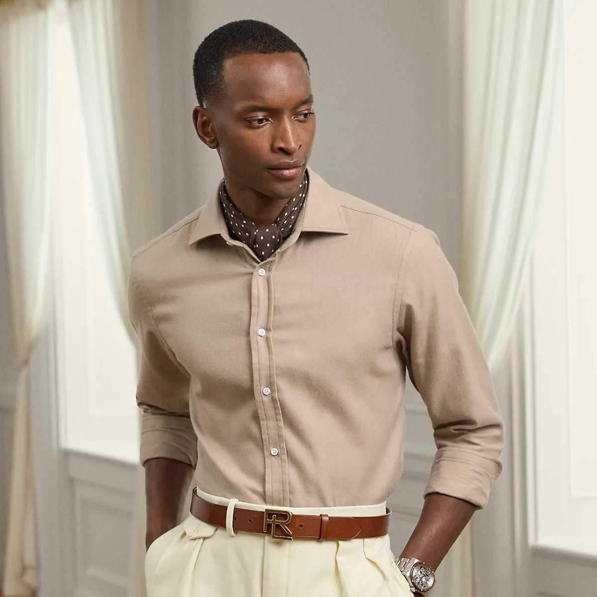 Herringbone Flannel Shirt by Ralph Lauren