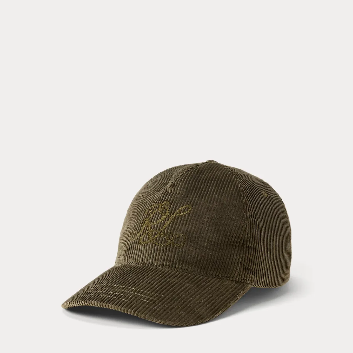 Monogram Corduroy Ball Cap by Ralph Lauren
