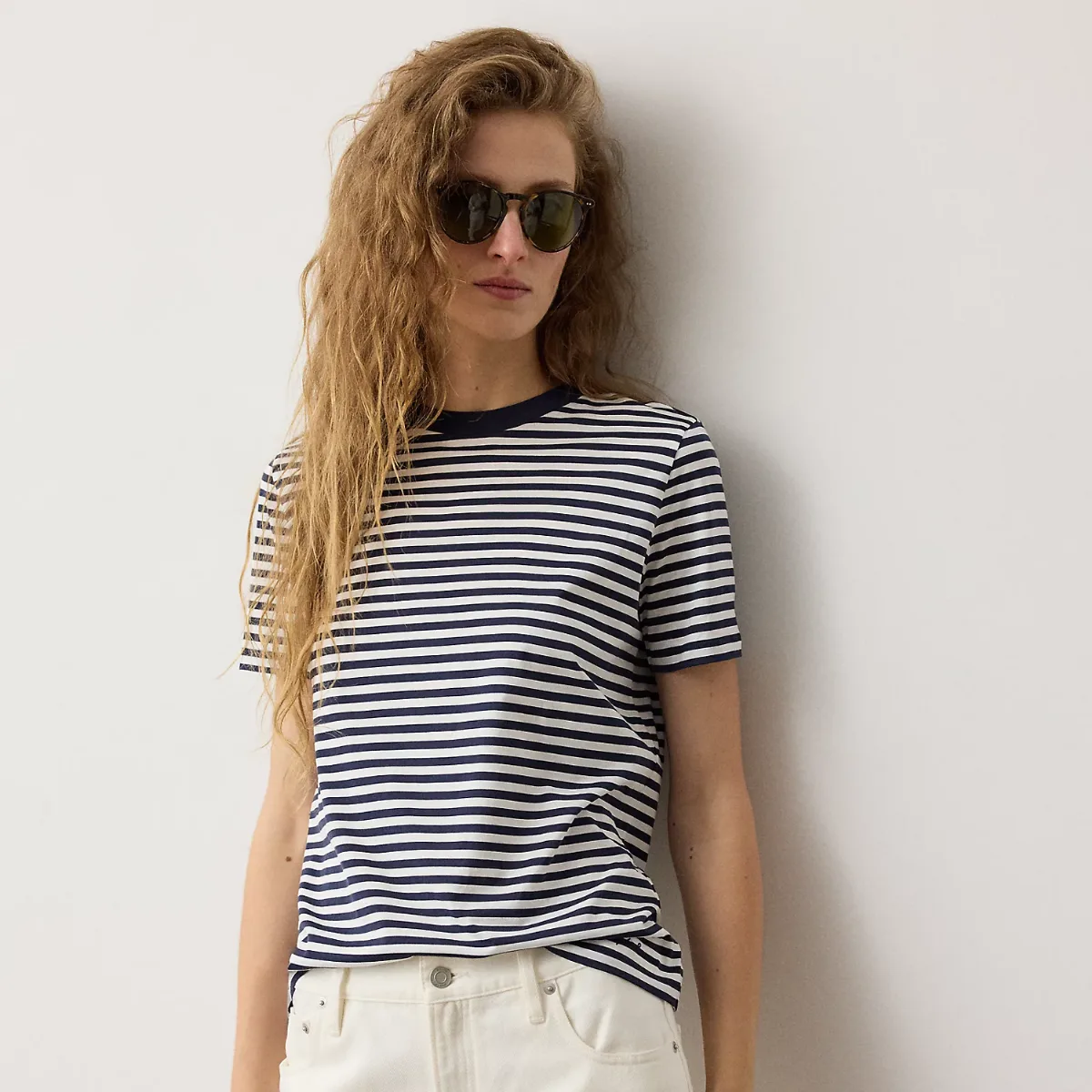 Hallie Striped Cotton Jersey Tee