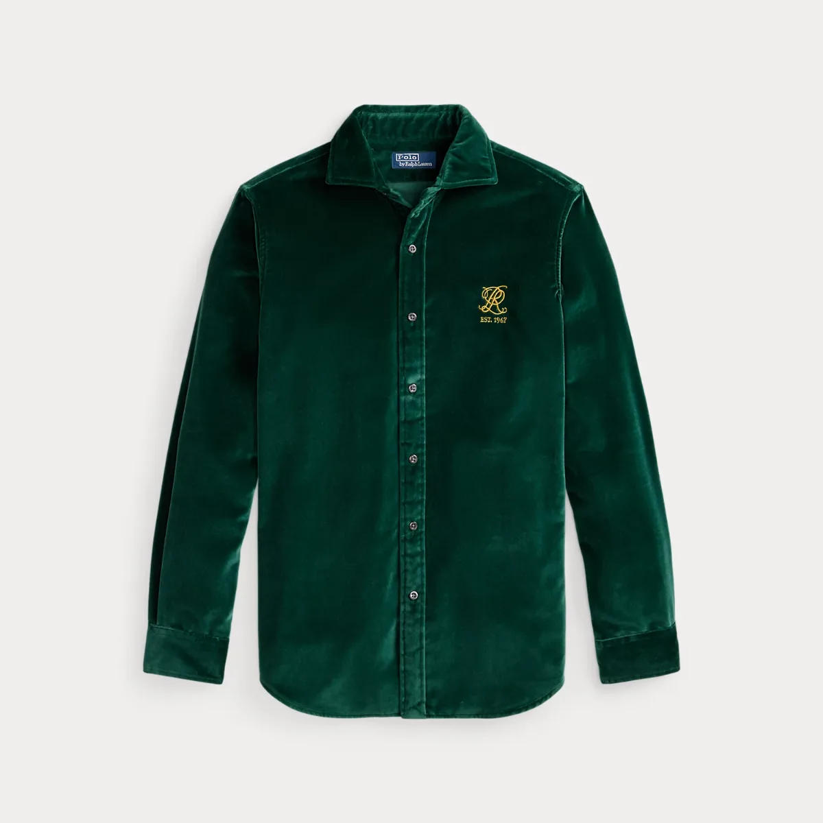 Classic Fit Embroidered Velvet Shirt by Ralph Lauren