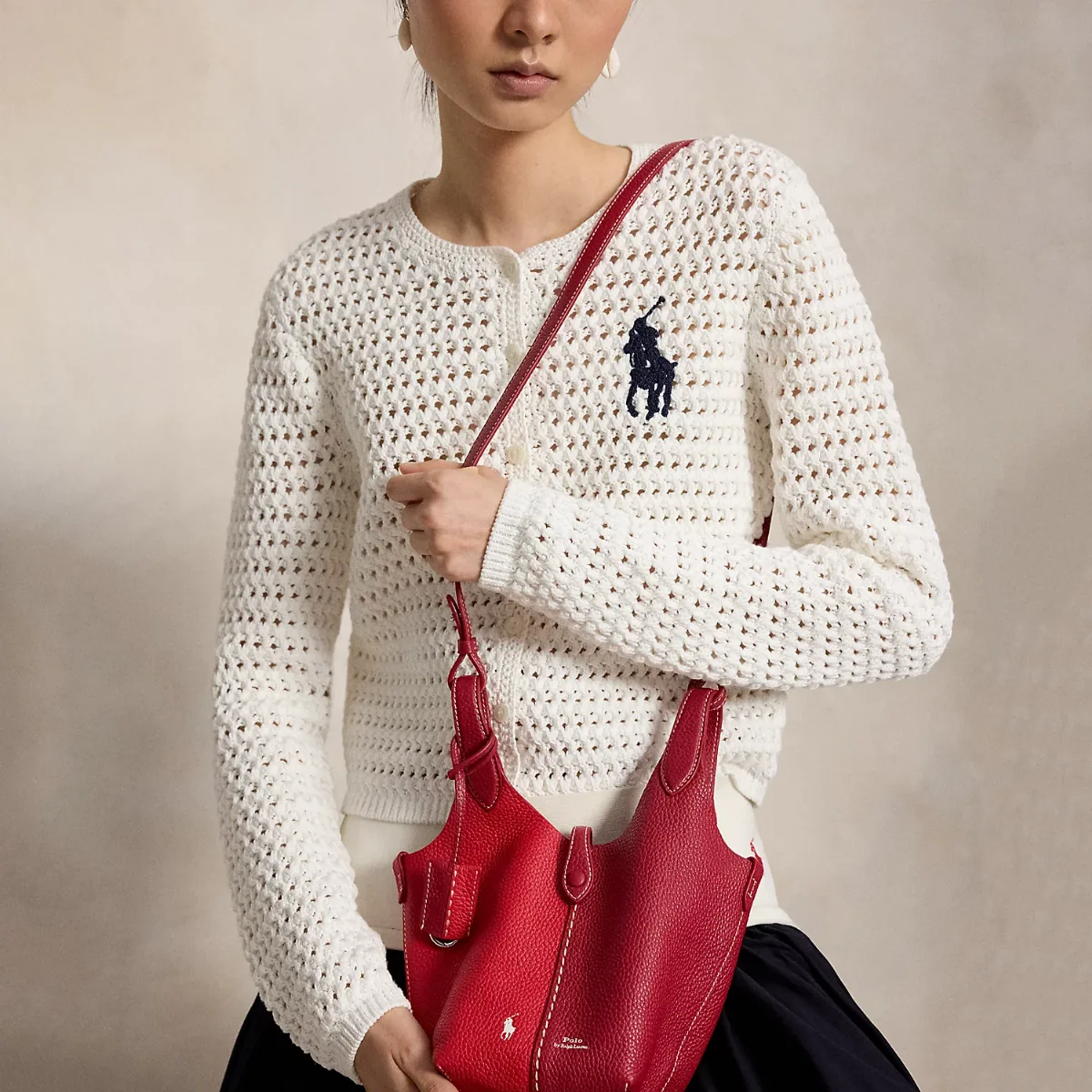 Polo Play Leather Small Tote & Crossbody by Ralph Lauren