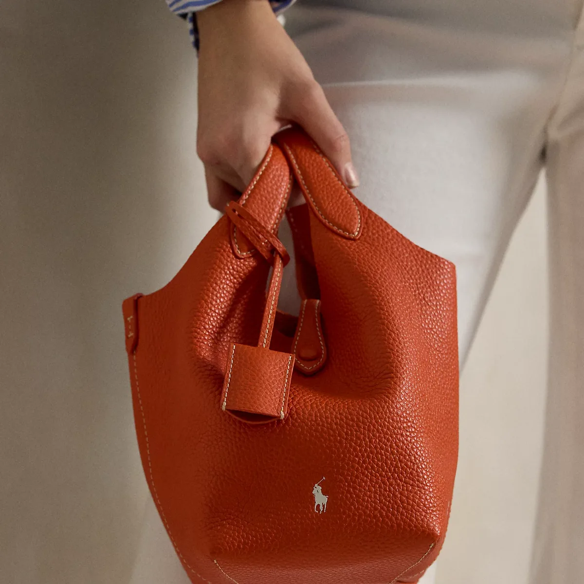 Polo Play Leather Small Tote & Crossbody by Ralph Lauren