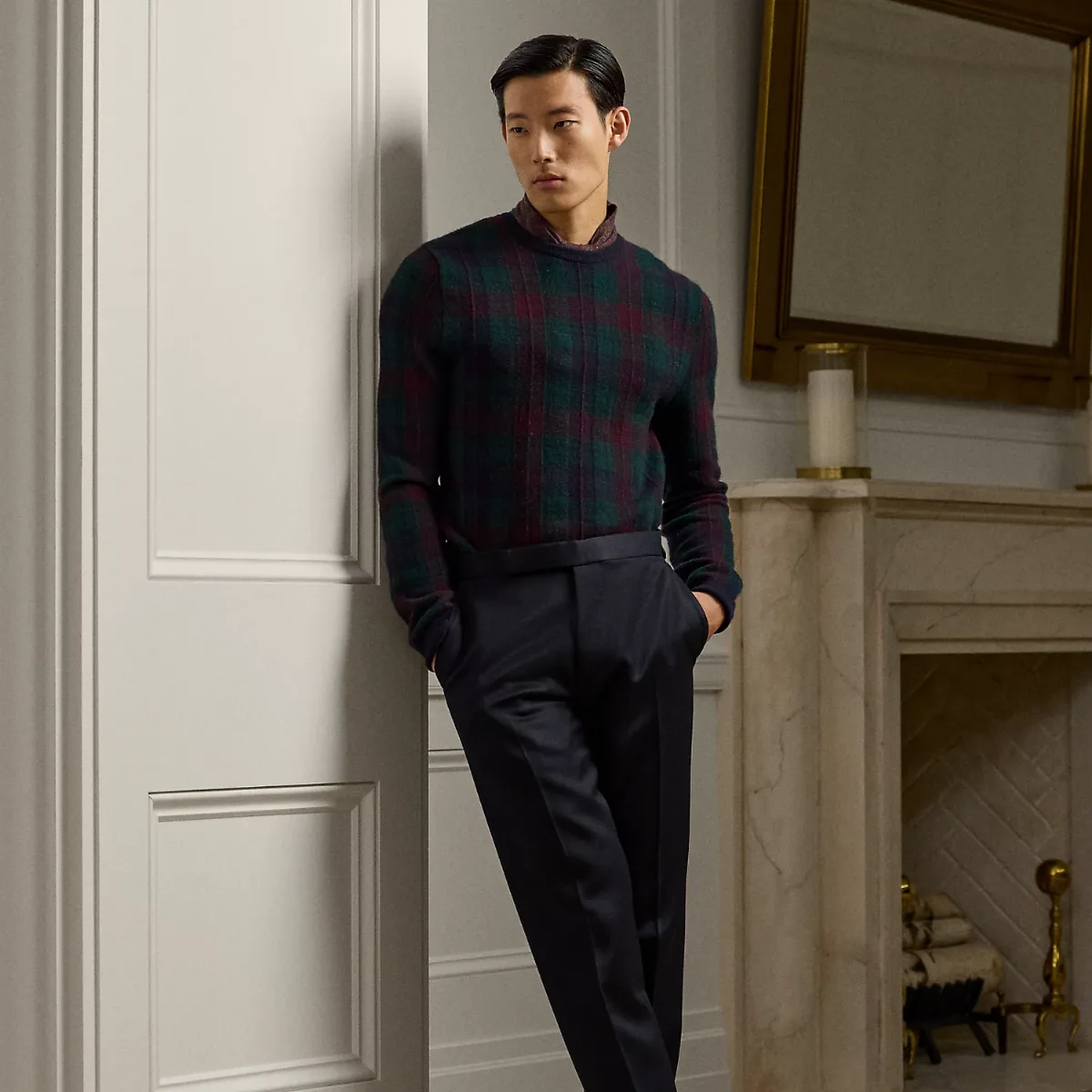 Gregory Hand-Tailored Twill Trouser by Ralph Lauren