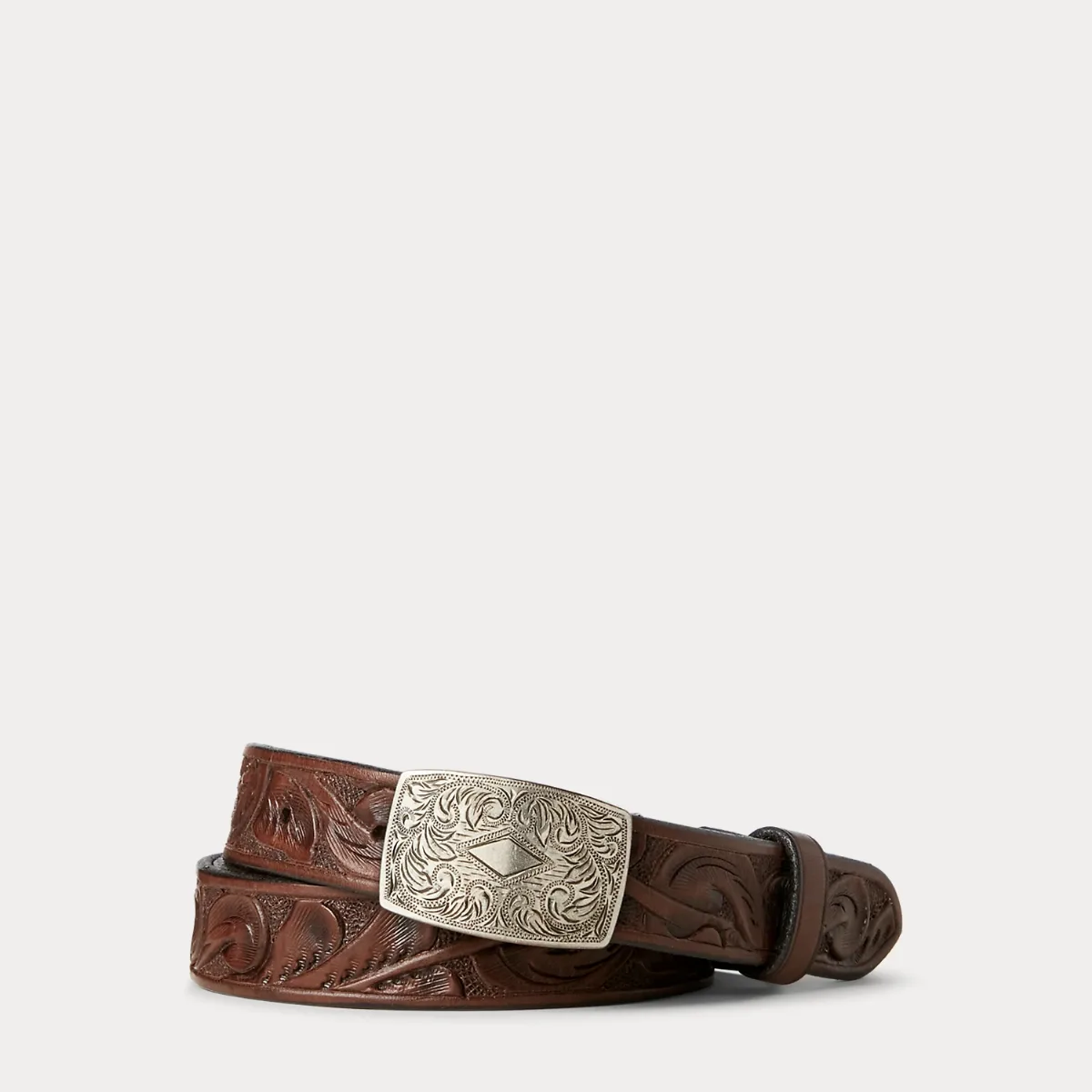 Hand-Tooled Leather Belt by Ralph Lauren