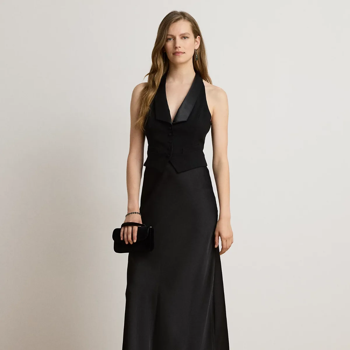 Double-Faced Crepe & Satin Gown by Ralph Lauren