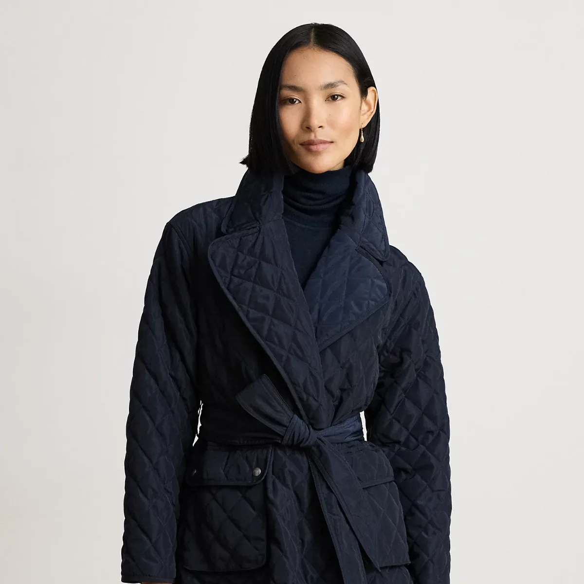 Belted Diamond-Quilted Wrap Coat by Ralph Lauren