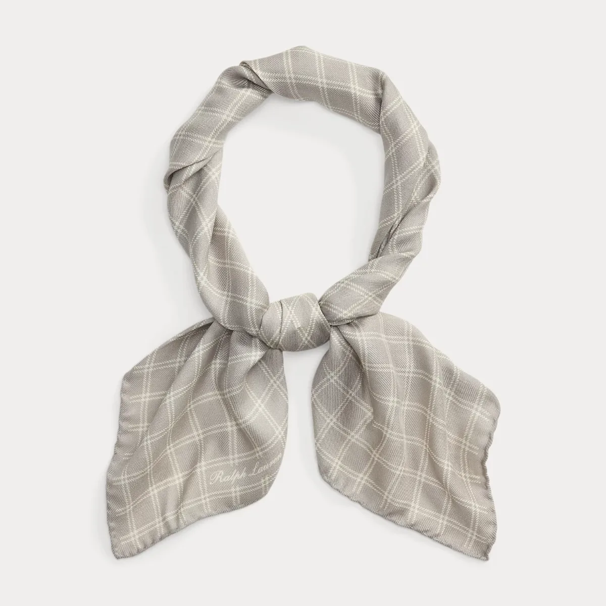 Windowpane Cashmere-Silk Neckerchief by Ralph Lauren