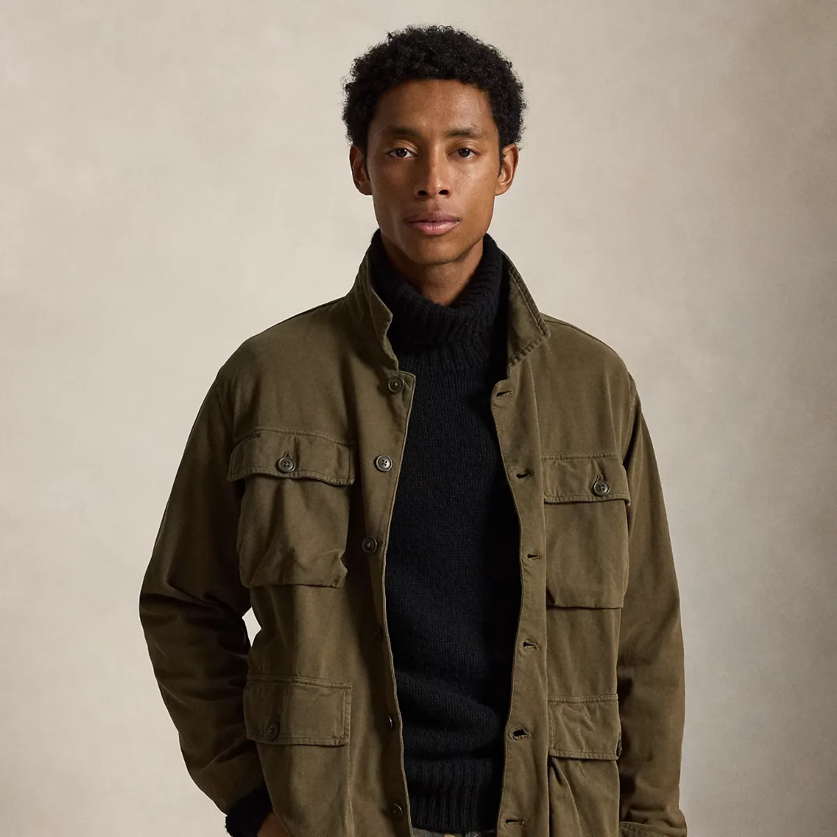 Sueded Moleskin Utility Overshirt by Ralph Lauren