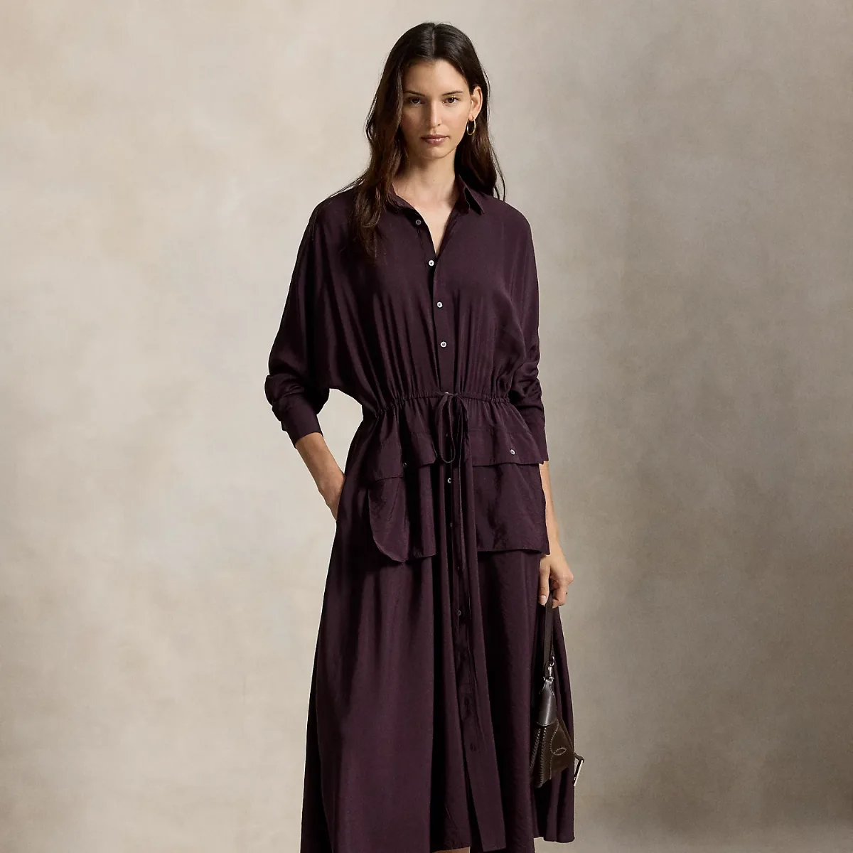 Crepe Utility Shirtdress by Ralph Lauren