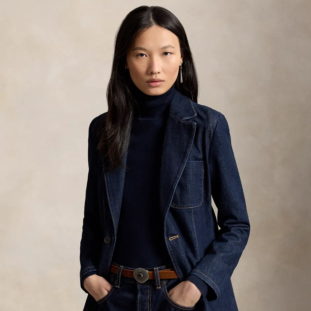 Single-Breasted Denim Blazer by Ralph Lauren