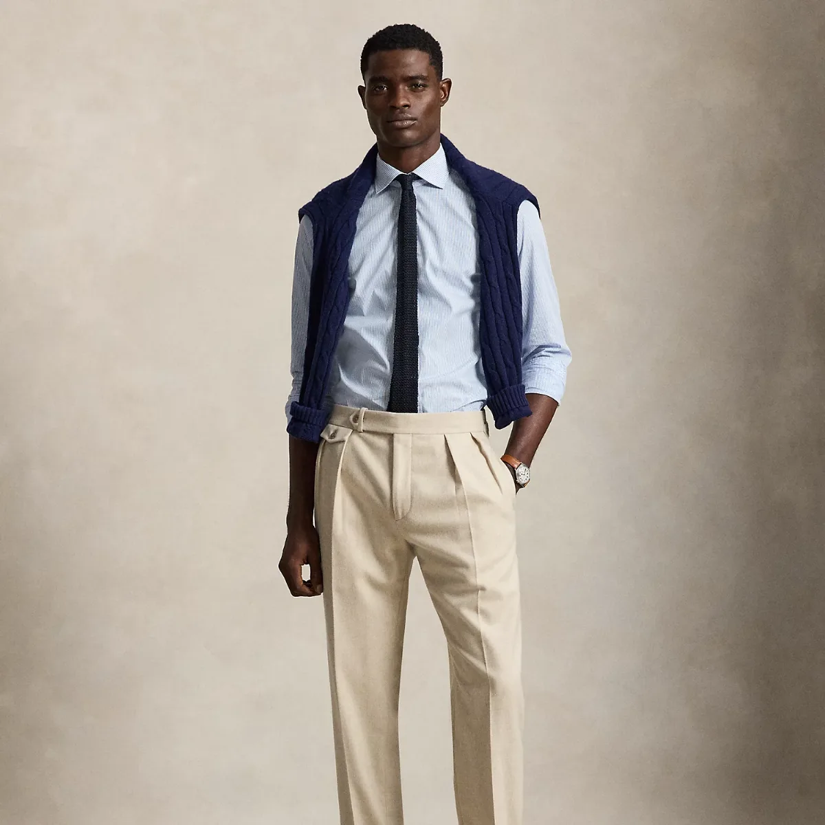 Wool Flannel Suit Trouser by Ralph Lauren