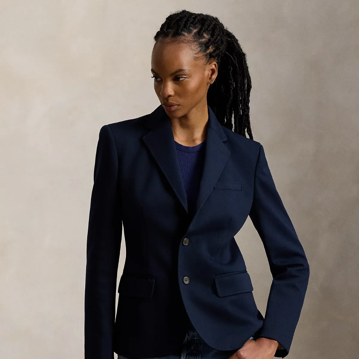 Single-Breasted Ponte Blazer