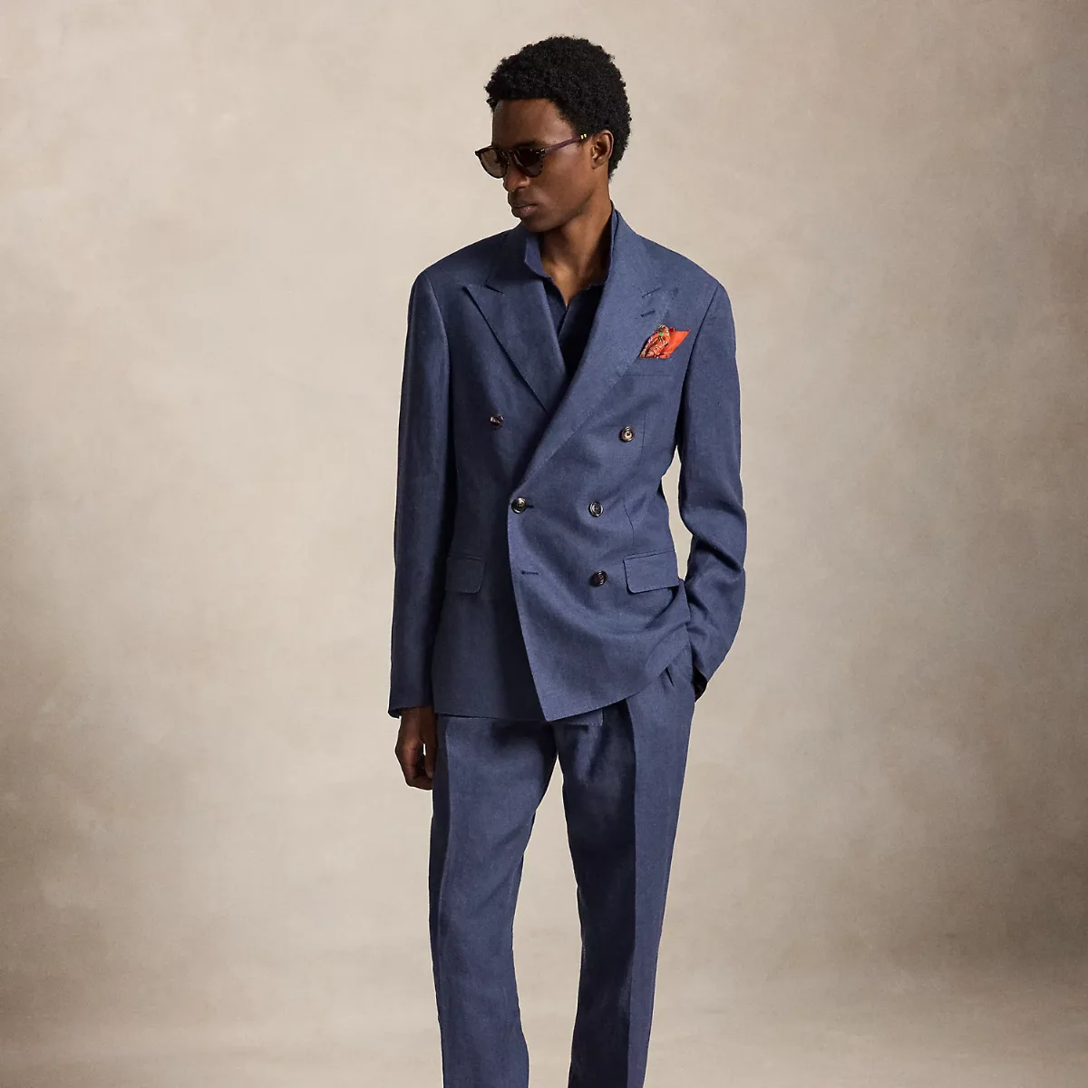 Pleated Linen Suit Trouser by Ralph Lauren