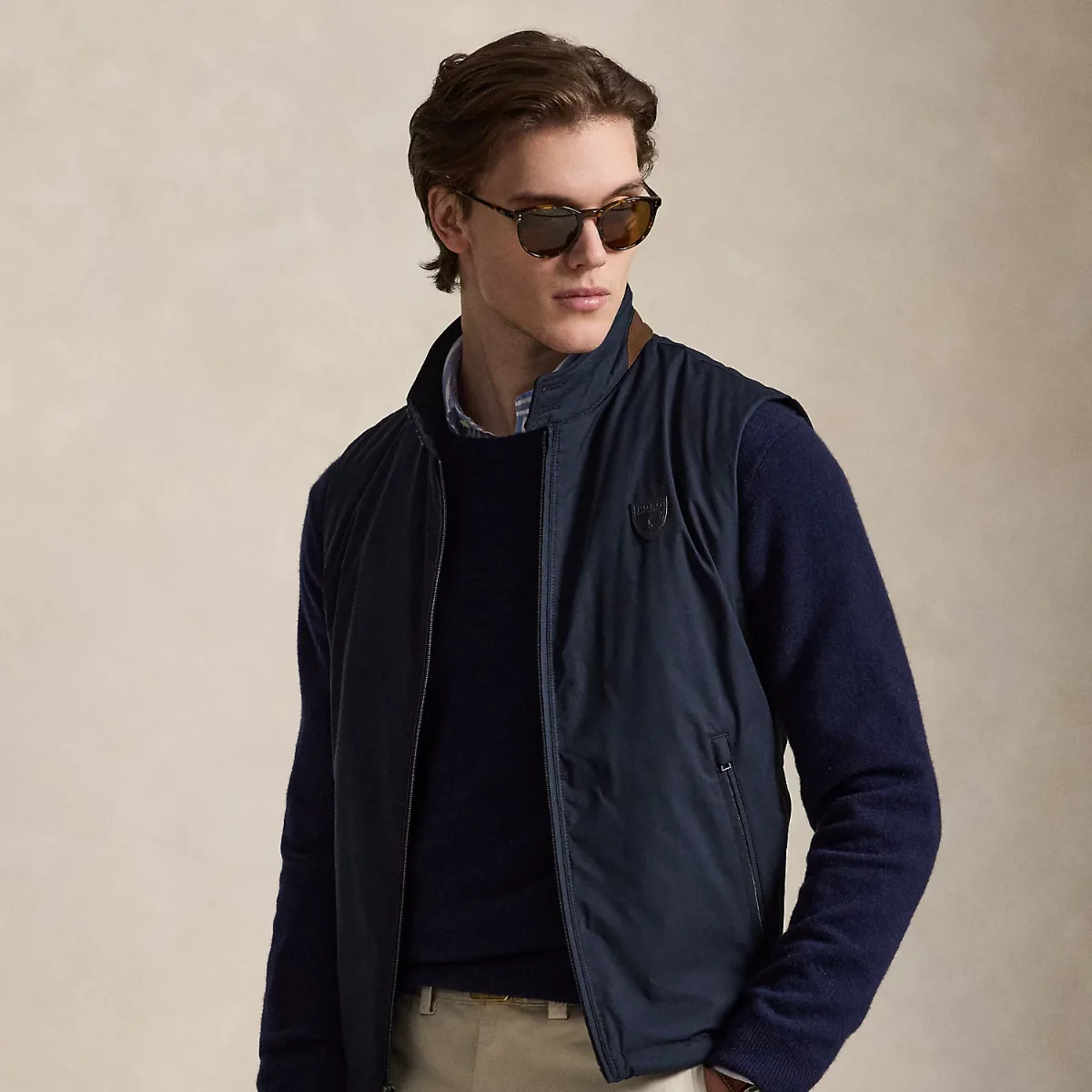The Abottson Gabardine Vest by Ralph Lauren