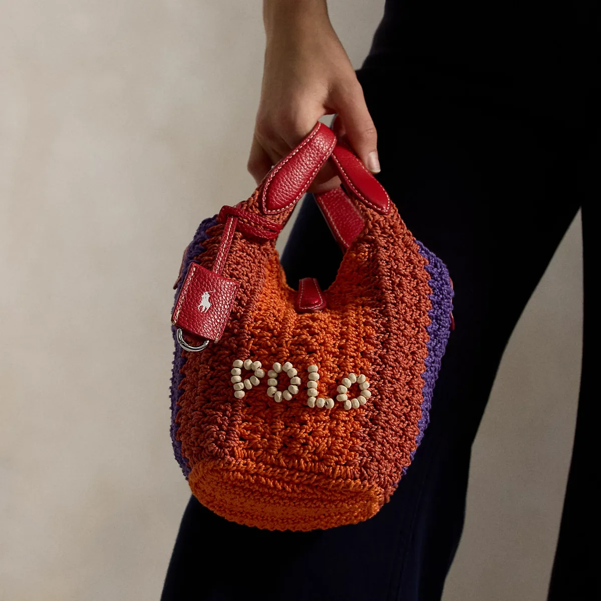 Play Crochet Small Tote & Crossbody by Ralph Lauren