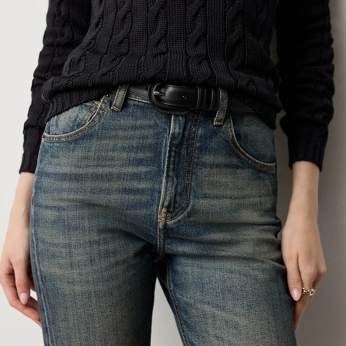 Calfskin Buckle Belt