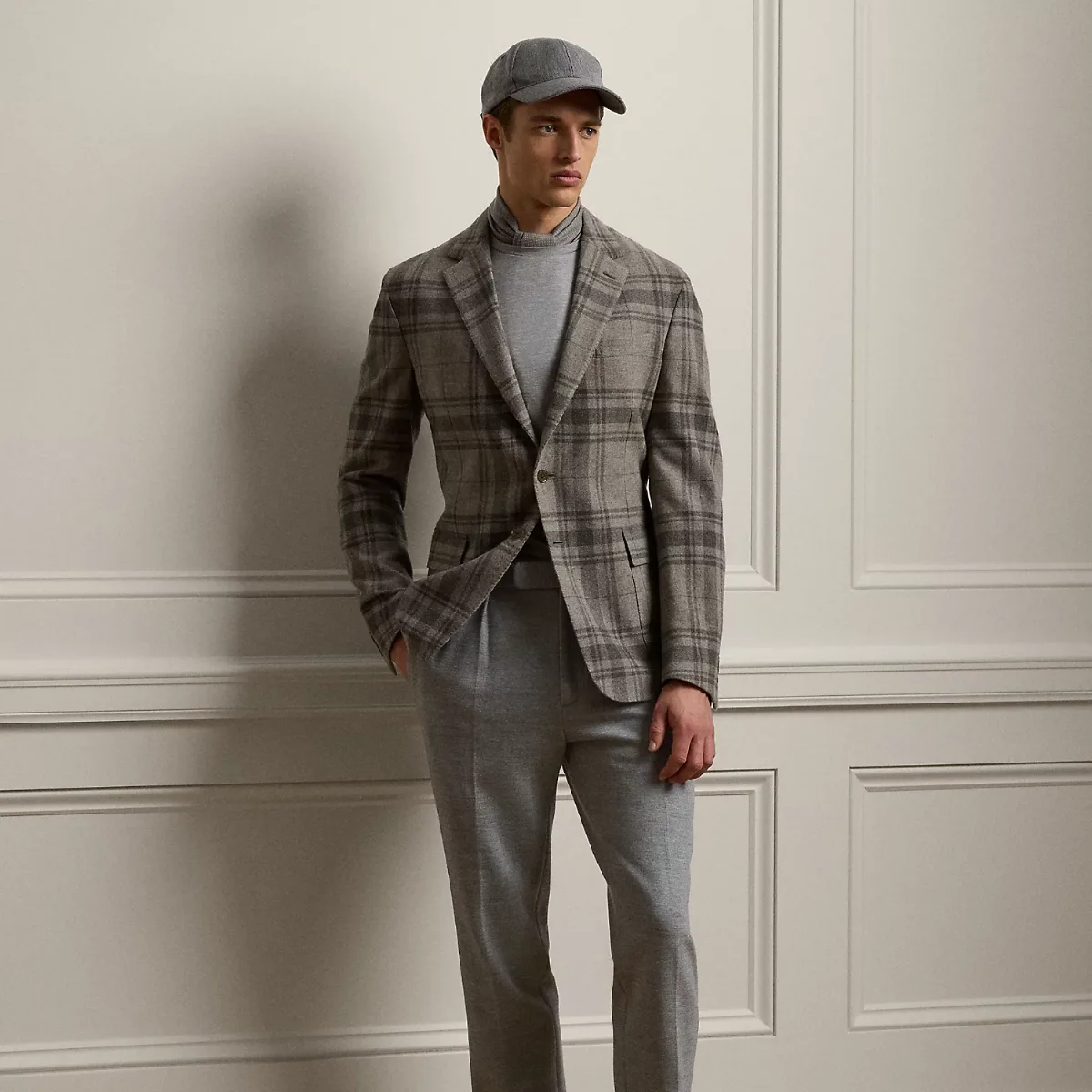 Hand-Tailored Jersey Suit Trouser by Ralph Lauren