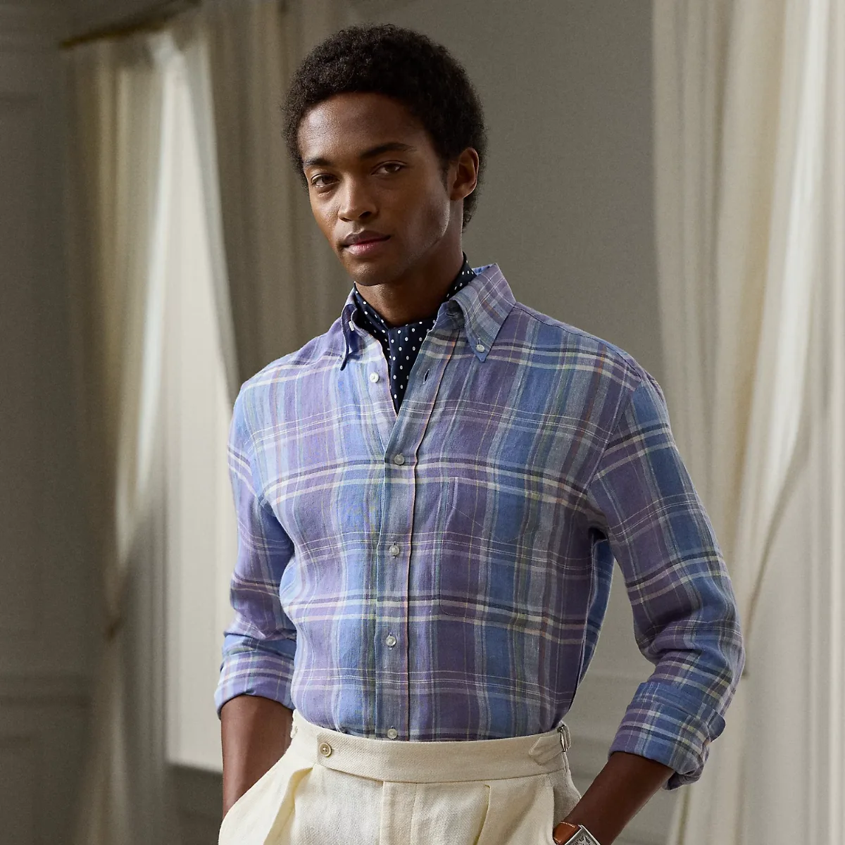 Plaid Linen Shirt