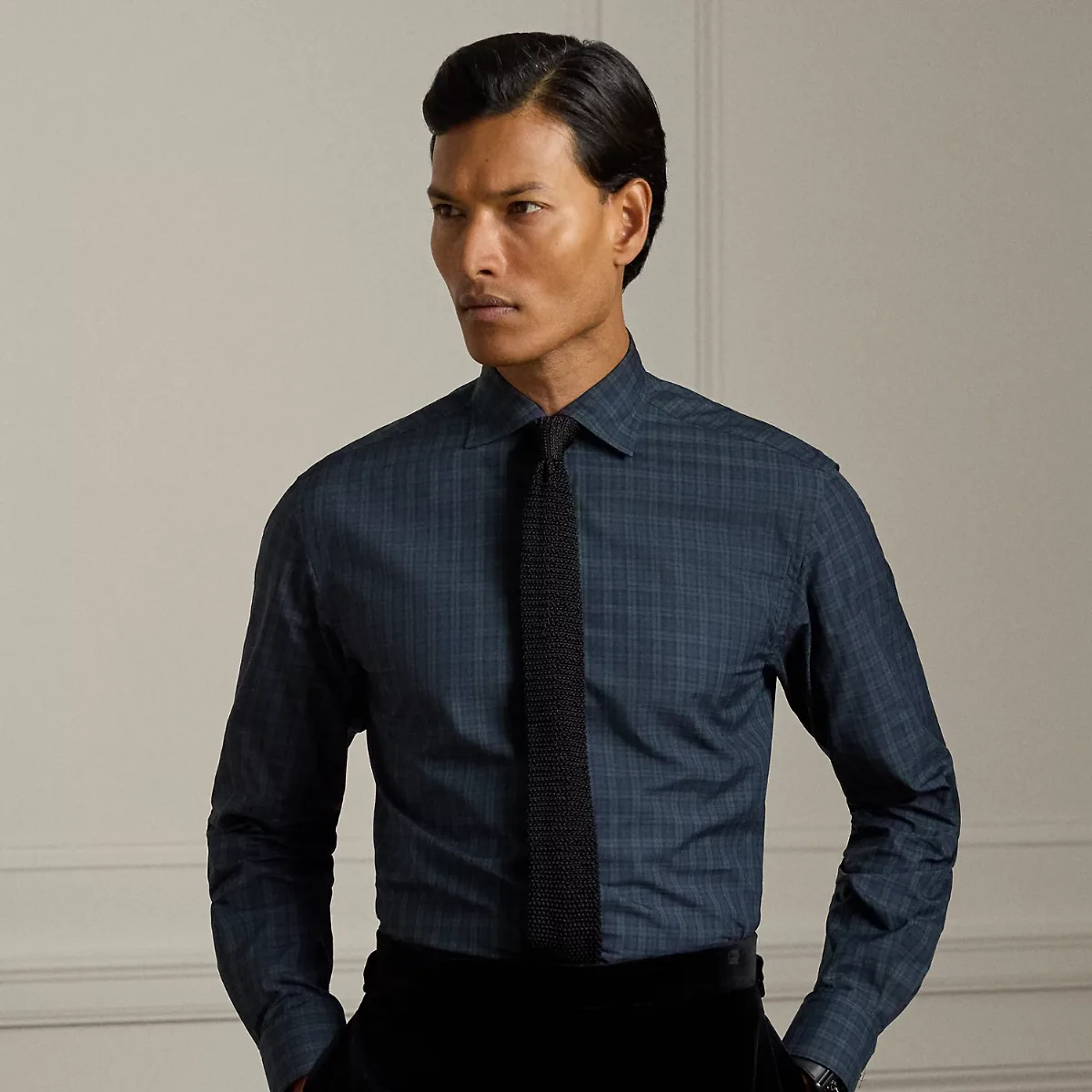 Micro-Plaid Poplin Shirt by Ralph Lauren