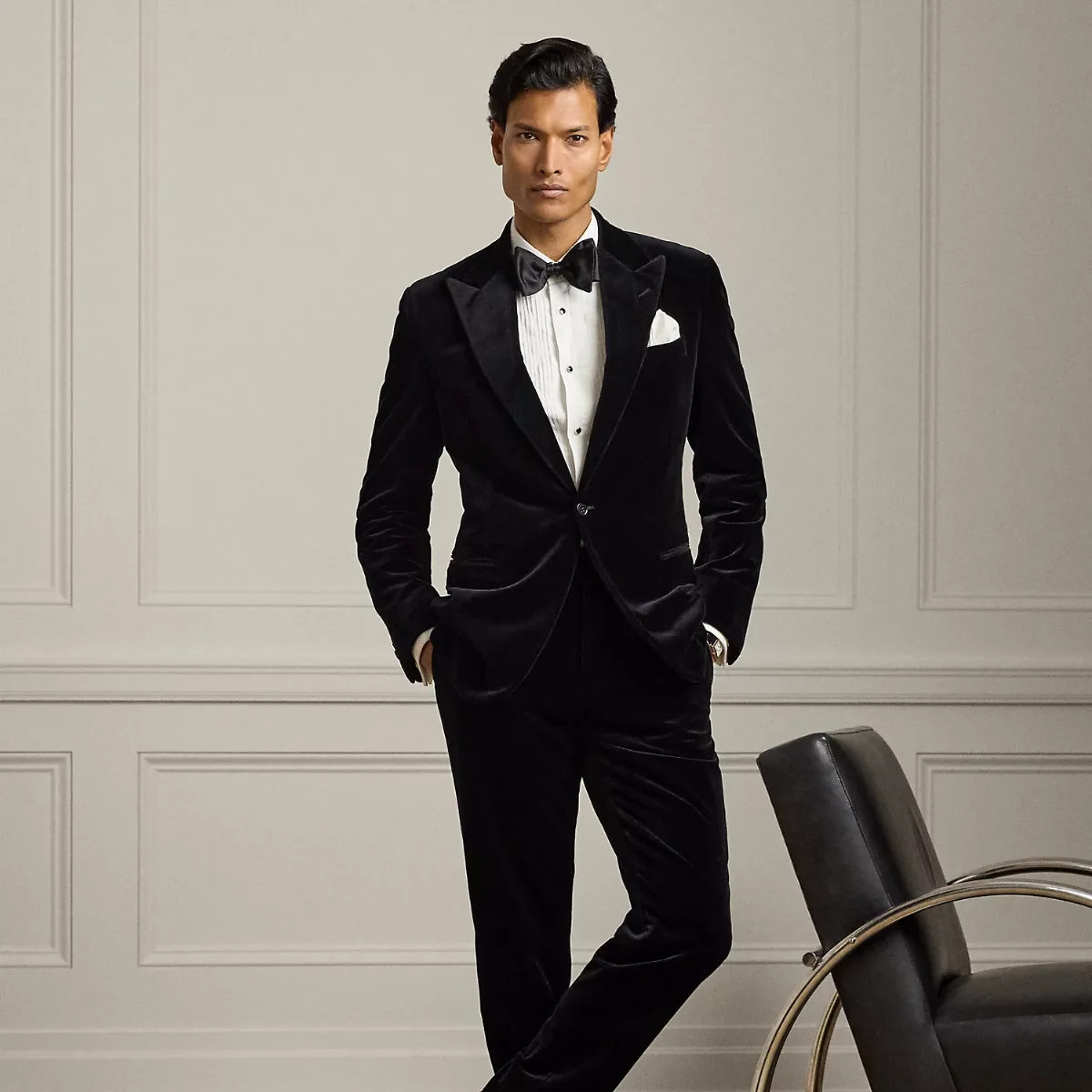 Gregory Hand-Tailored Velvet Trouser by Ralph Lauren