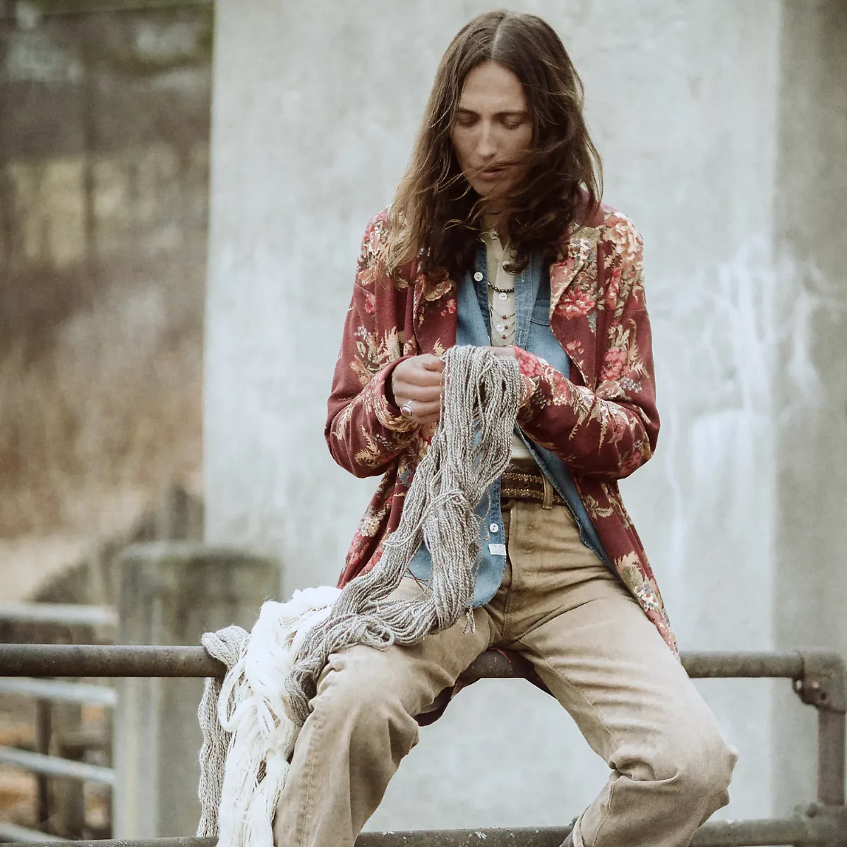 Floral Linen-Cotton Jersey Duster by Ralph Lauren