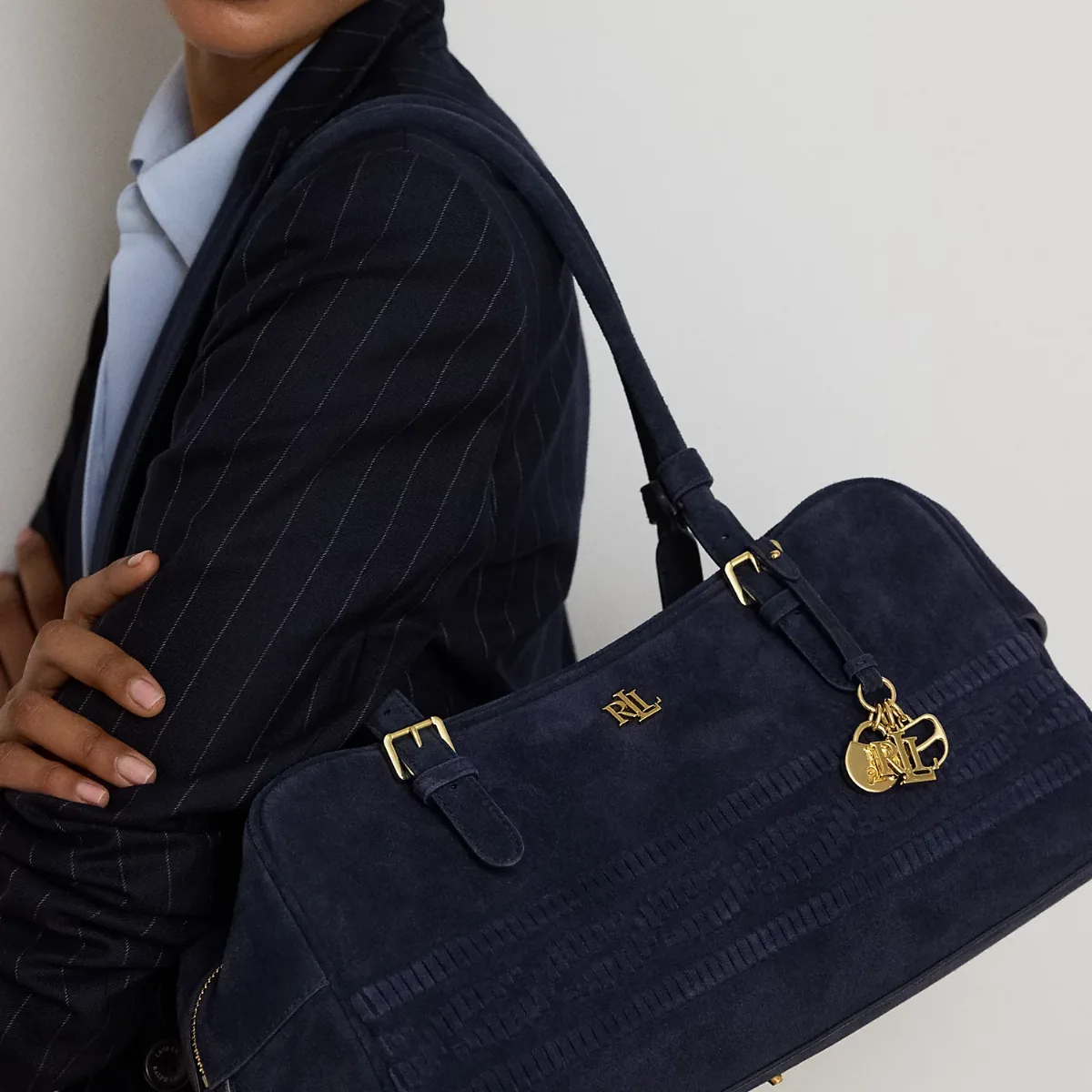 Cable-Embossed Large Marcy Zip Satchel