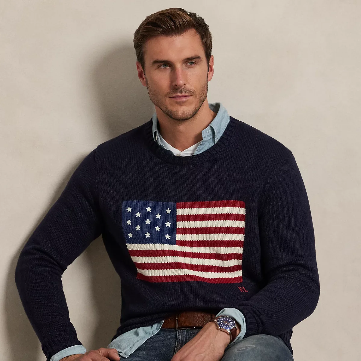 The Iconic Flag Sweater by Ralph Lauren