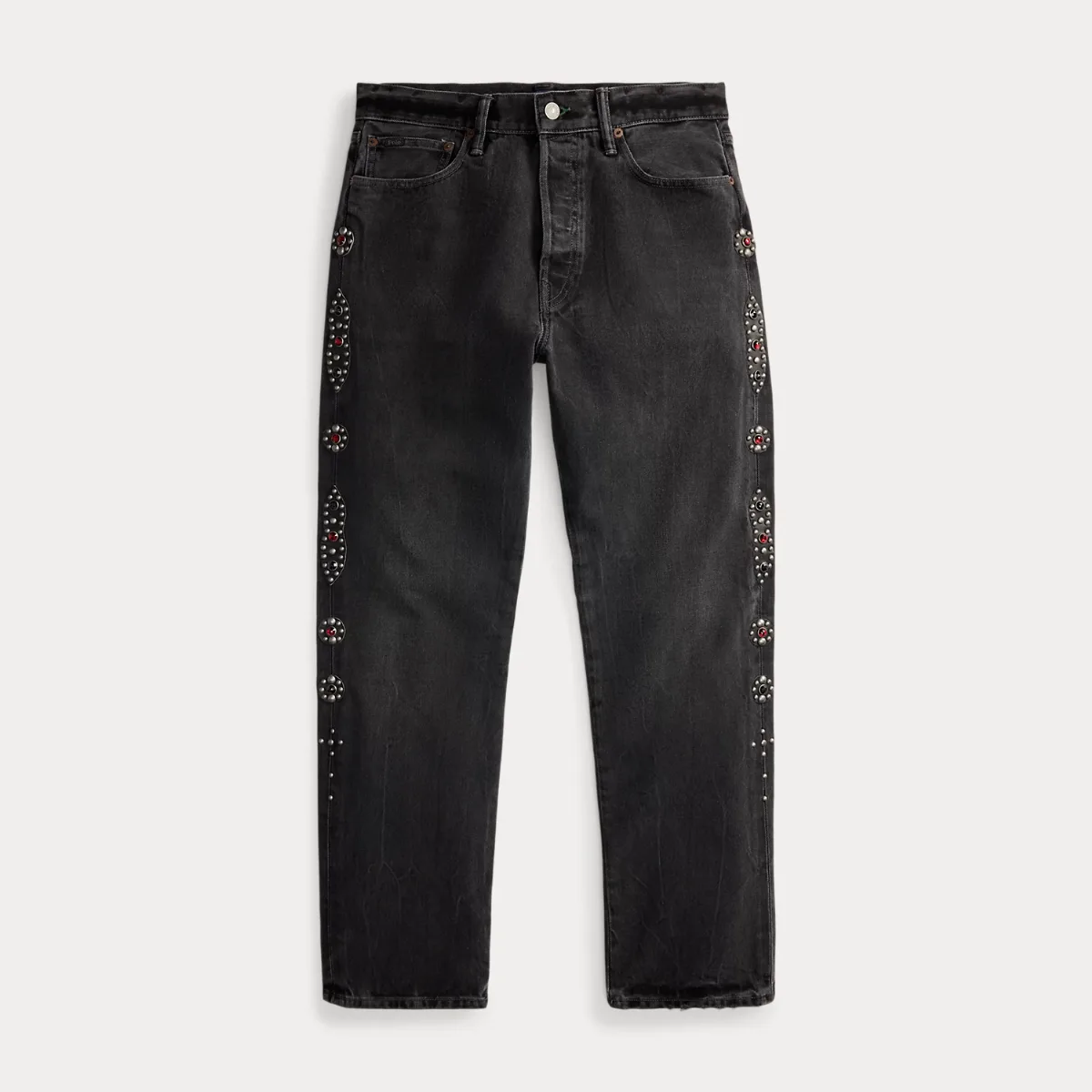 Heritage Straight Fit Studded Jean by Ralph Lauren