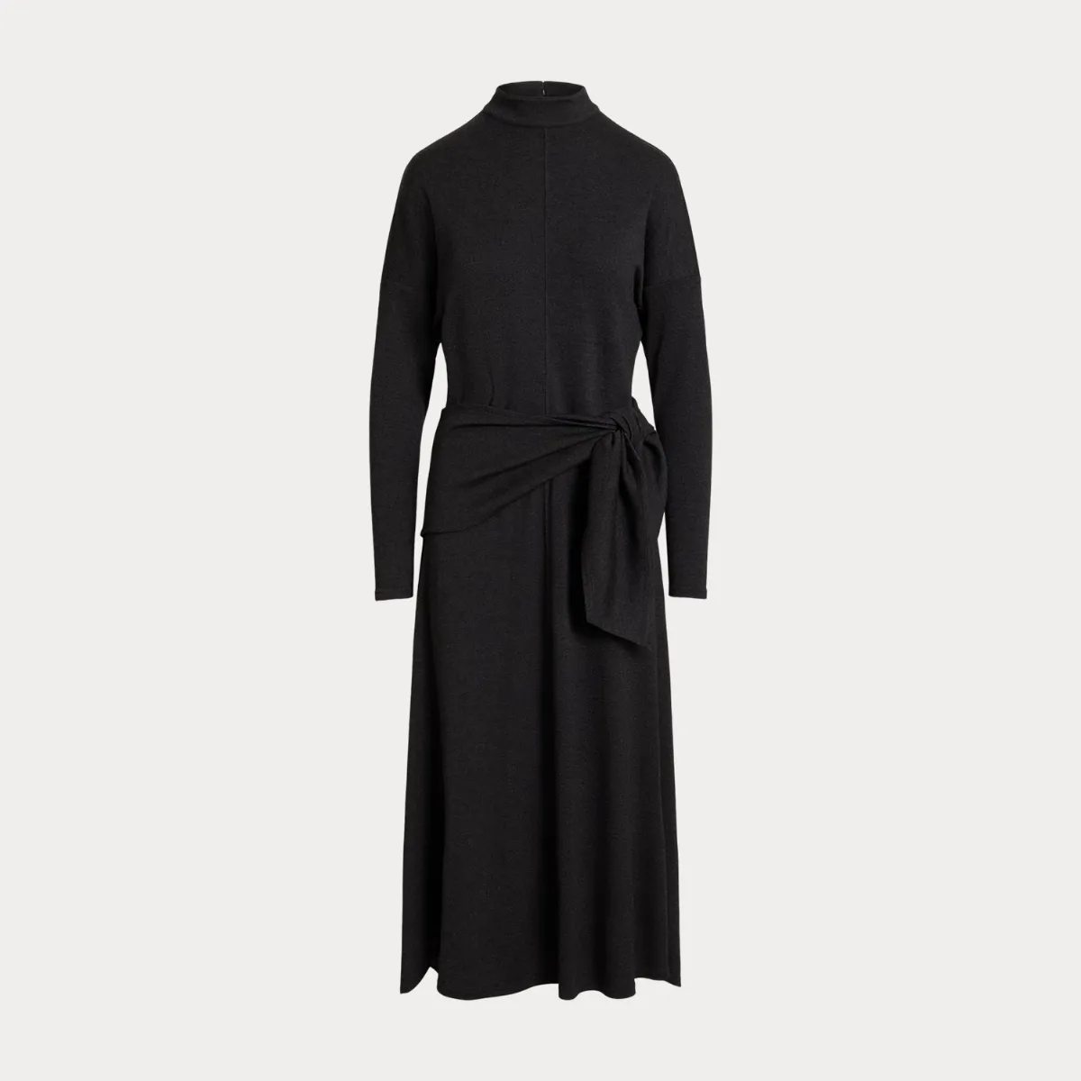 Tie-Waist Wool-Blend Jersey Dress by Ralph Lauren