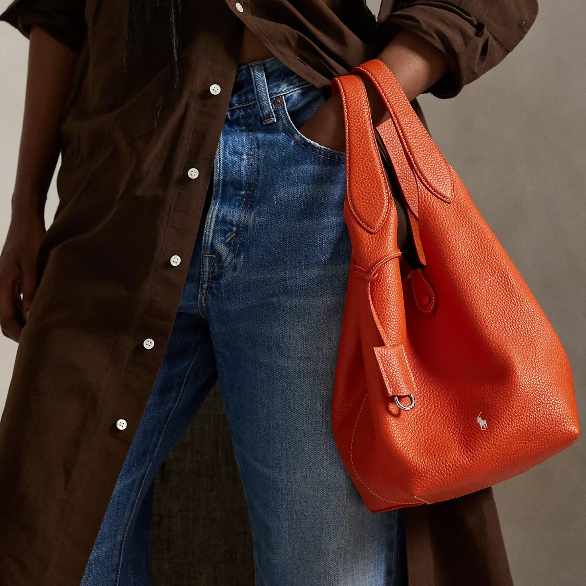 Polo Play Leather Tote by Ralph Lauren