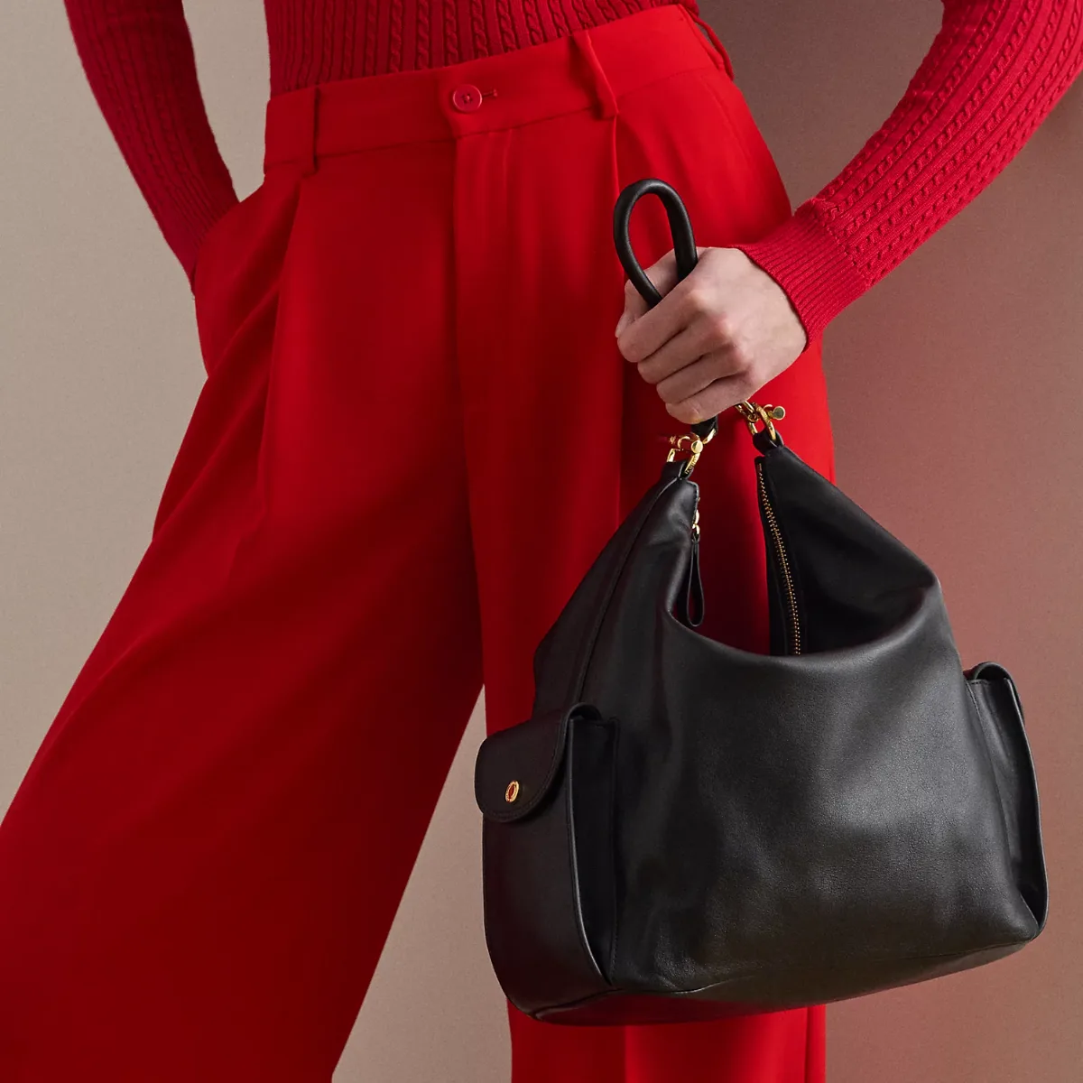 Nappa Leather Large Blaike Shoulder Bag by Ralph Lauren