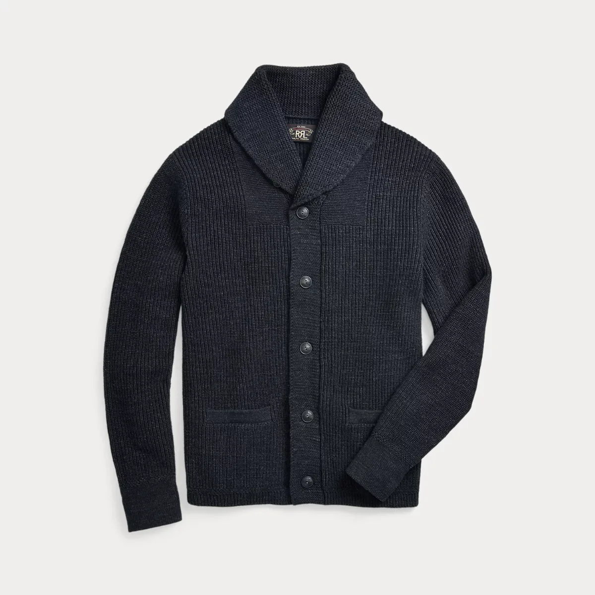 Cotton Shawl-Collar Cardigan