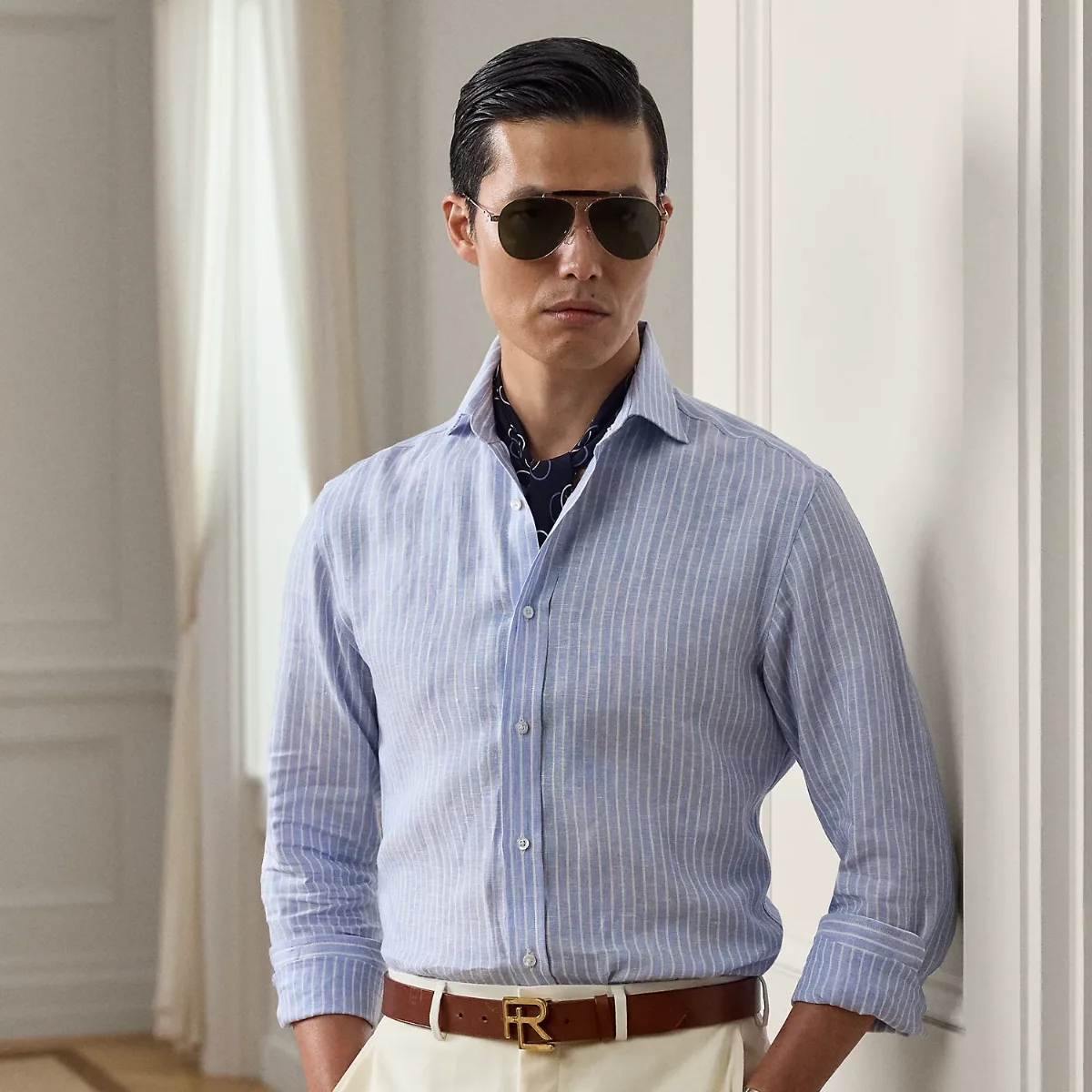 Striped Linen Shirt by Ralph Lauren