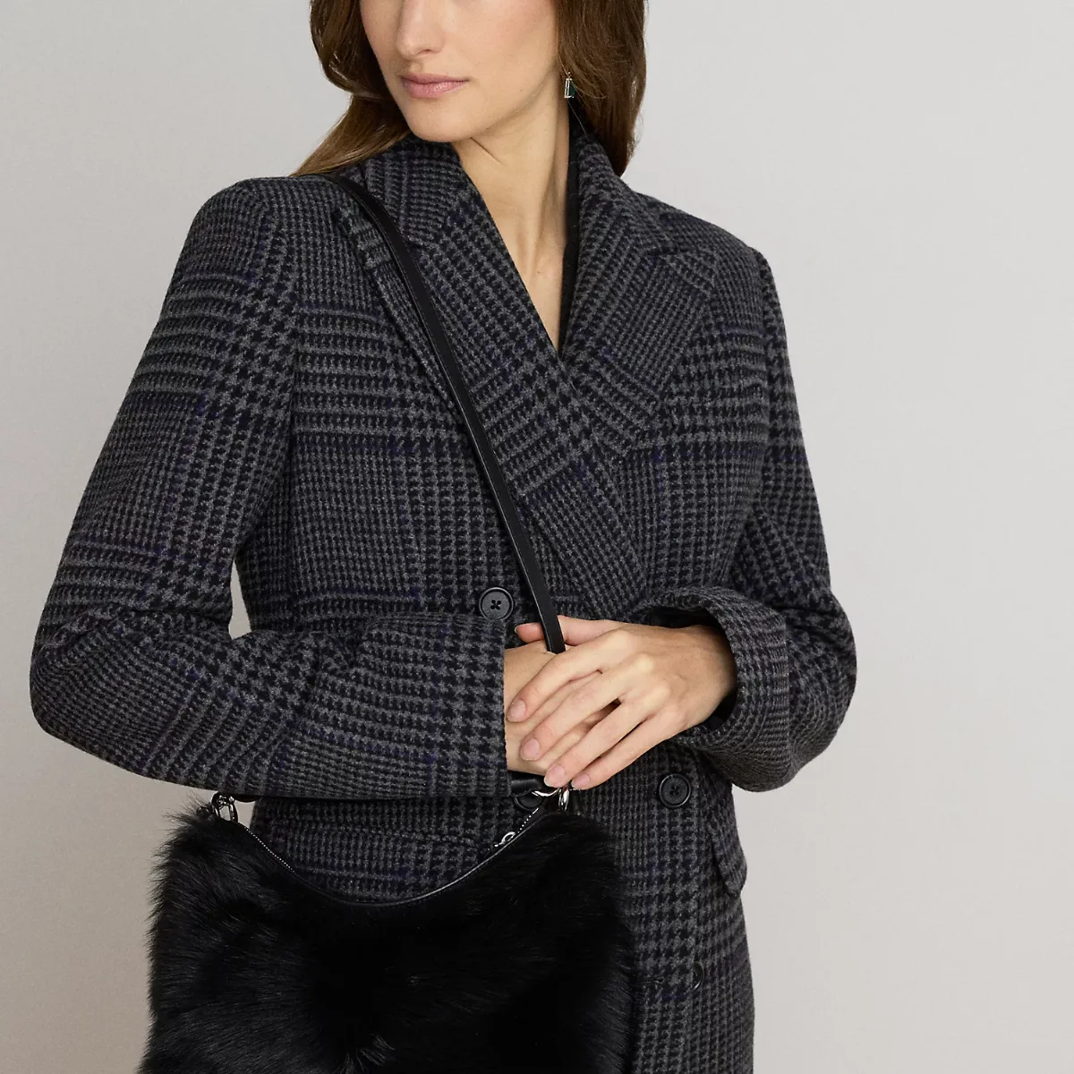 Shearling Small Blaike Shoulder Bag by Ralph Lauren