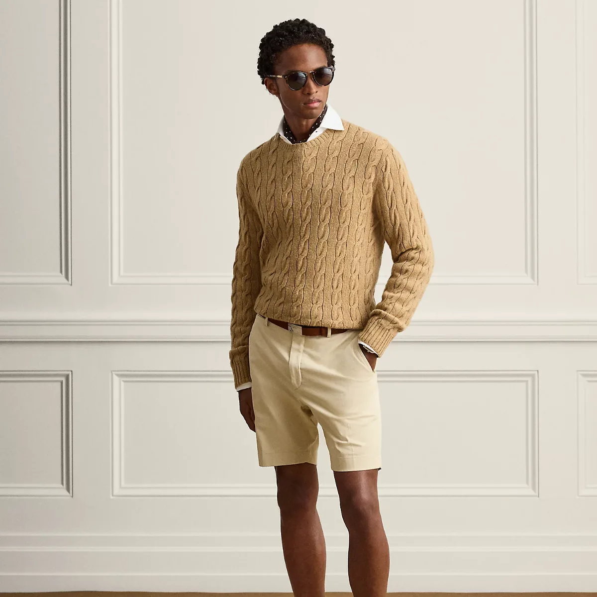 Hand-Tailored Slim Stretch Chino Short by Ralph Lauren