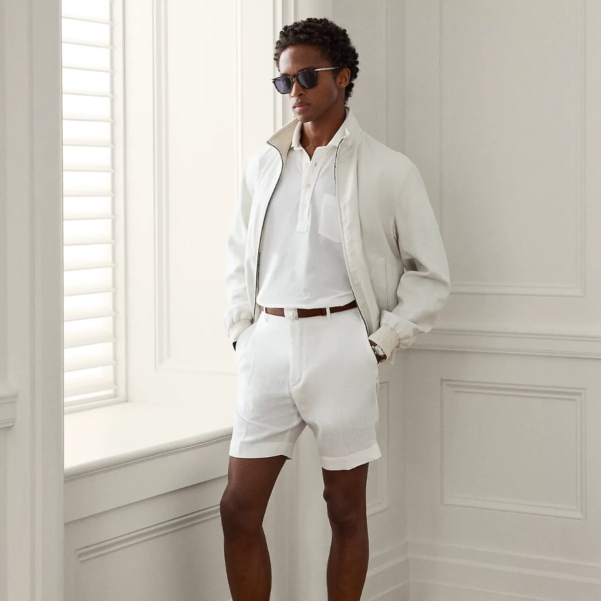 Hand-Tailored Slim Linen Short by Ralph Lauren