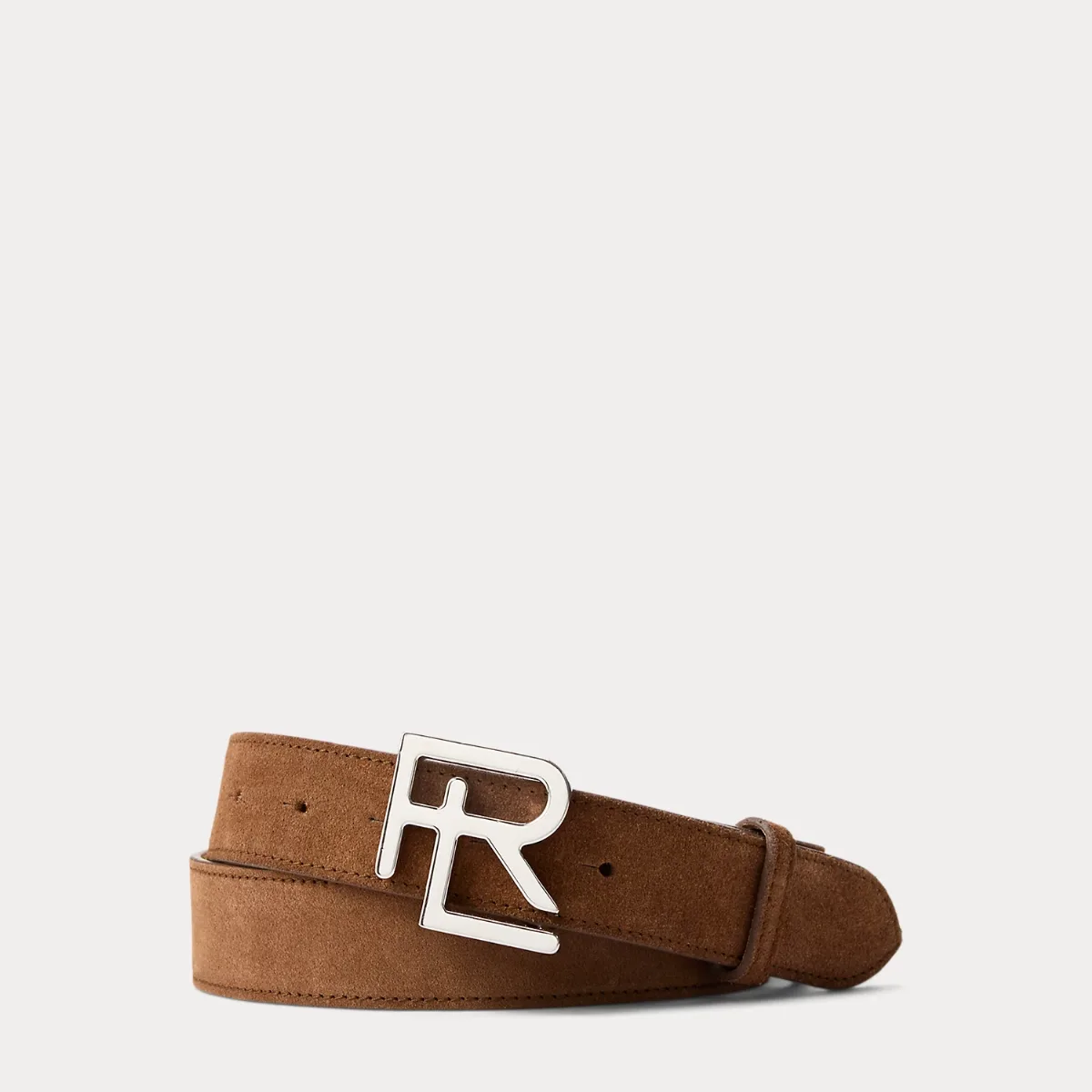 RL-Buckle Calf-Suede Belt