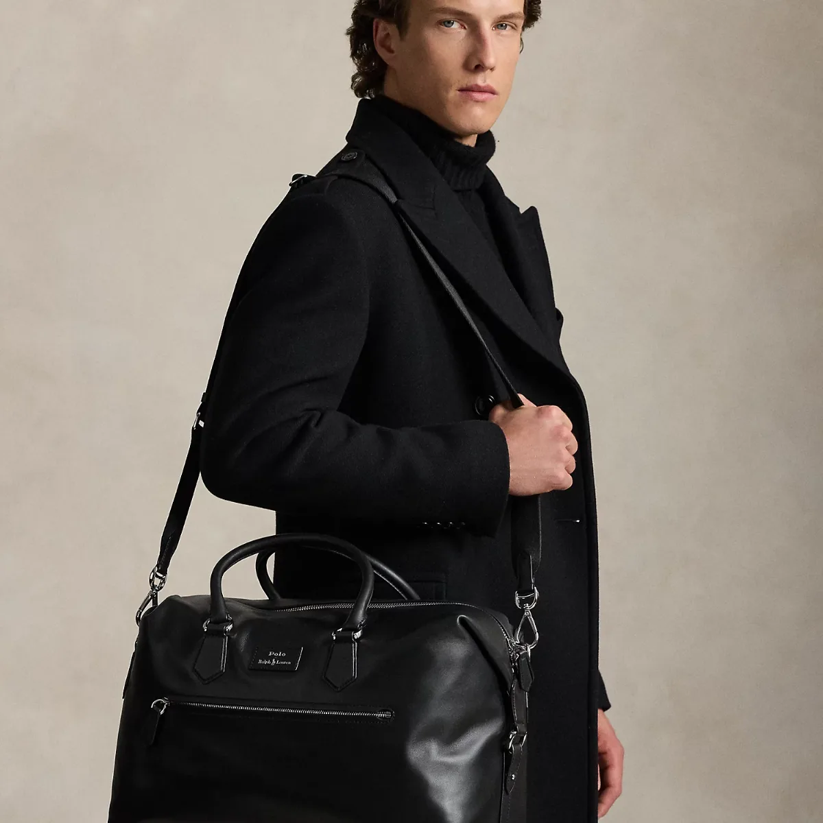 Smooth Leather Duffel by Ralph Lauren