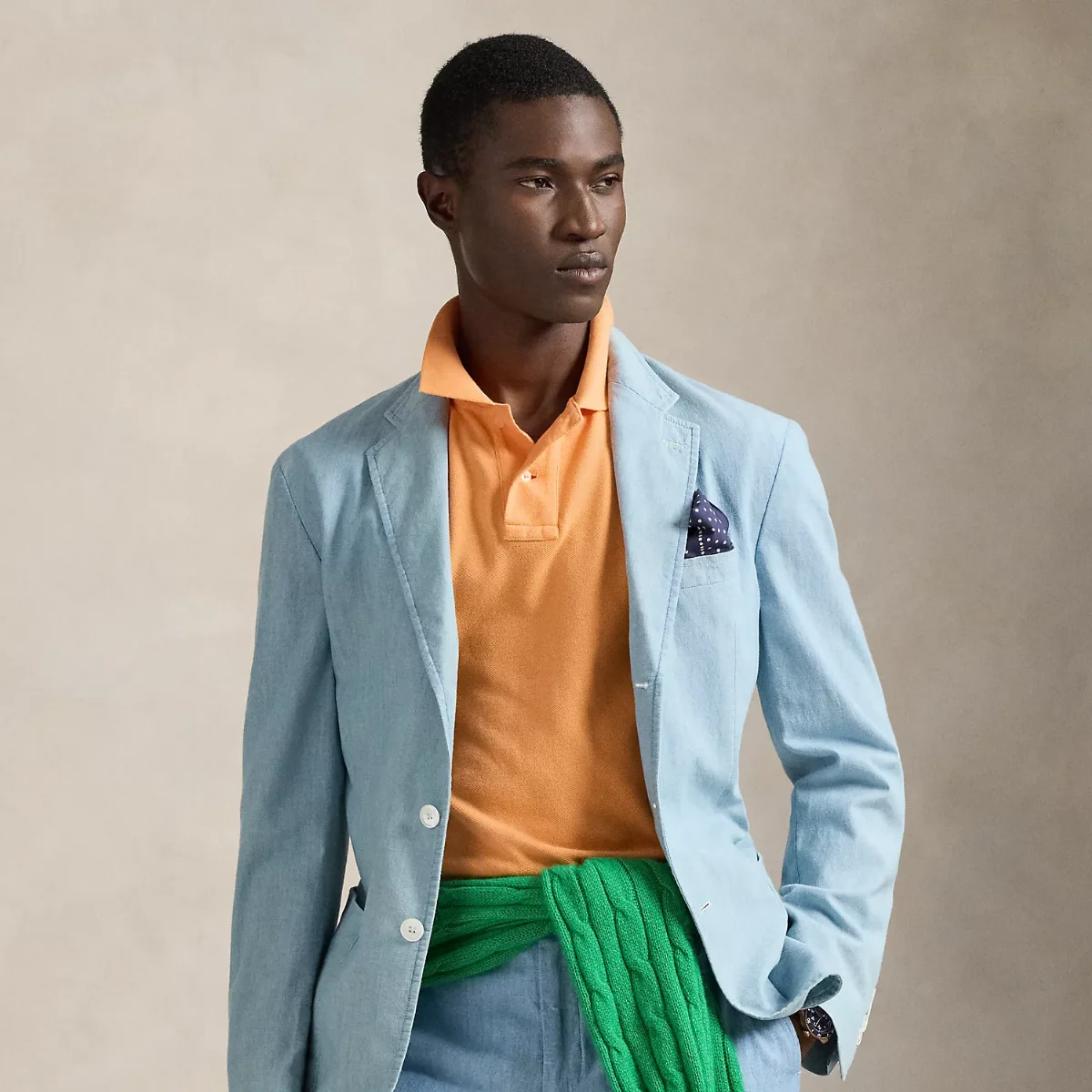 Polo Soft Tailored Chambray Suit Jacket by Ralph Lauren