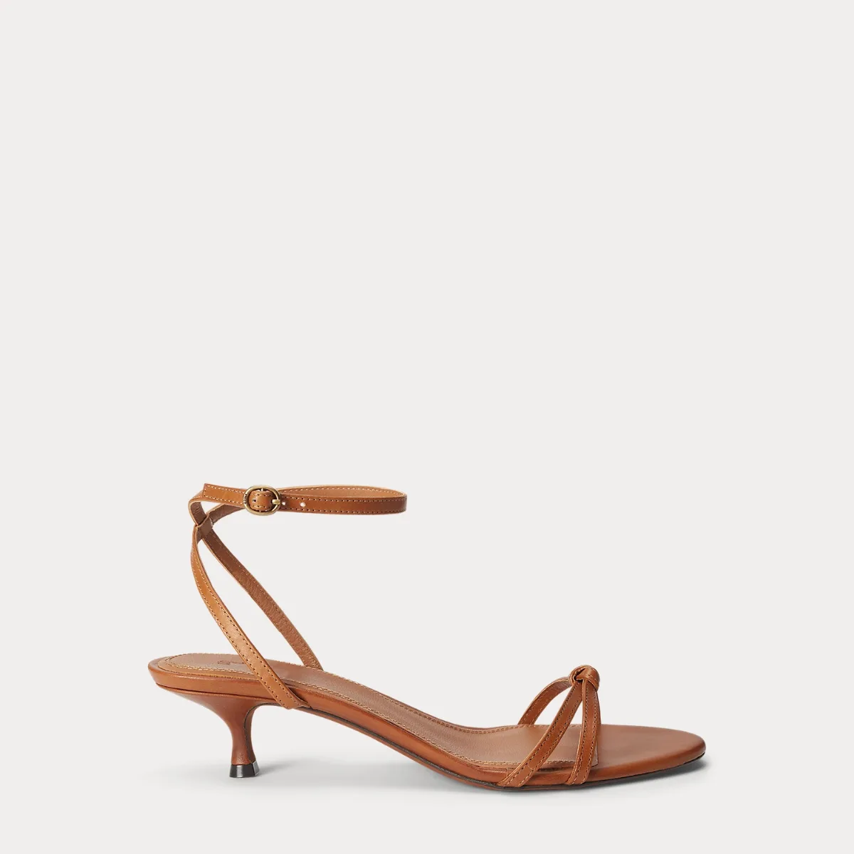 Leather Kitten-Heel Sandal by Ralph Lauren