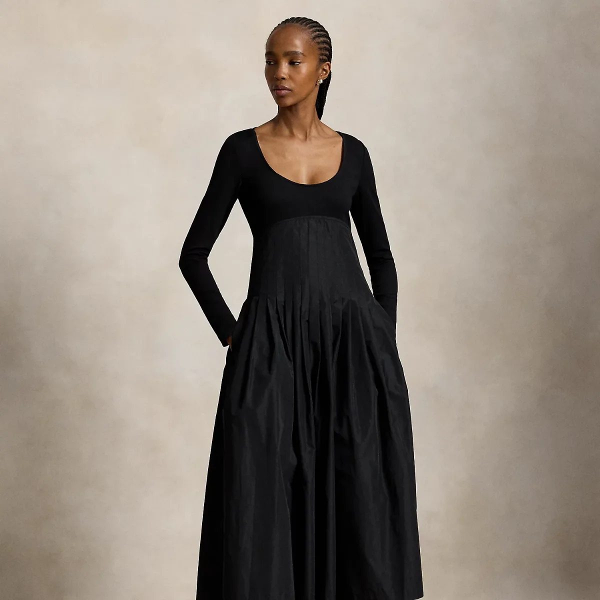 Pleated Empire Dress