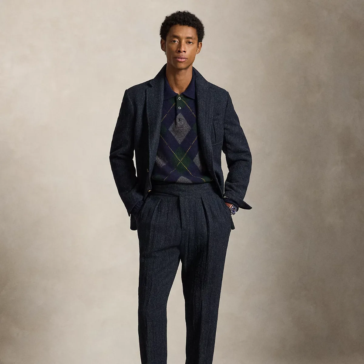 Barleycorn Tweed Suit Trouser by Ralph Lauren