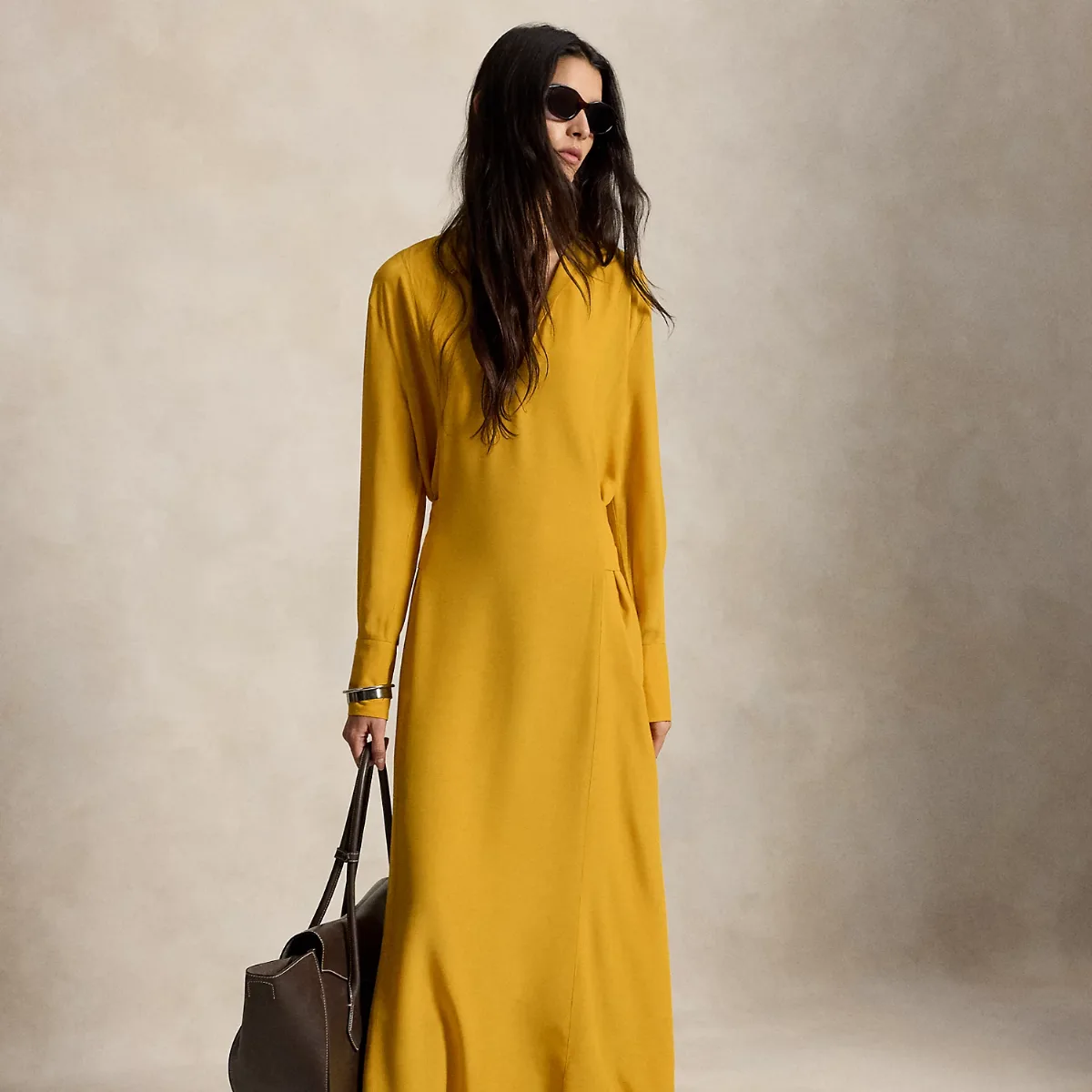 Tie-Front Crepe Dress by Ralph Lauren
